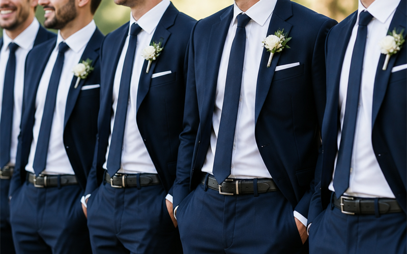 Groomsmen Belt Etiquette: Match the Groom or Not?
