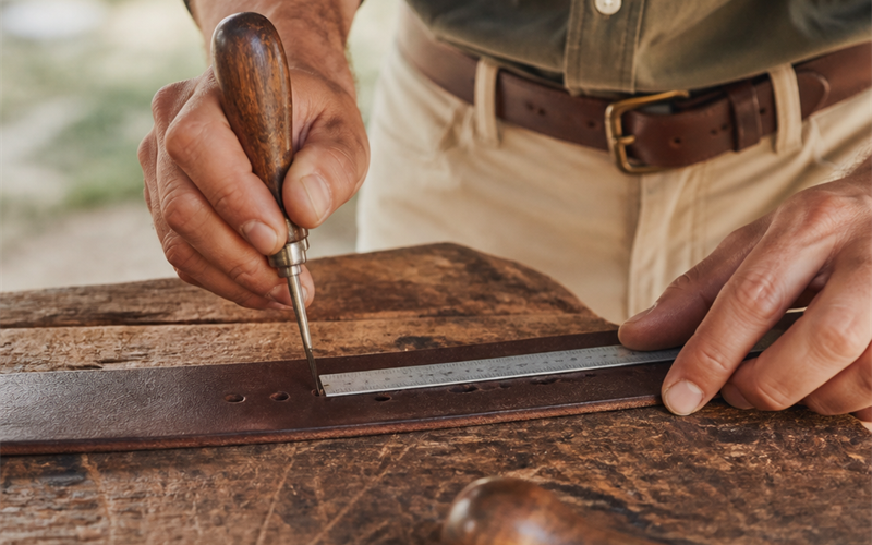 How to Add a Hole to a Leather Belt Without a Punch Tool