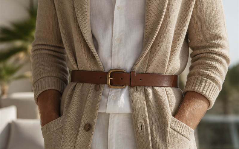 How to Style a Waist Belt Over a Cardigan, Coat, or Dress