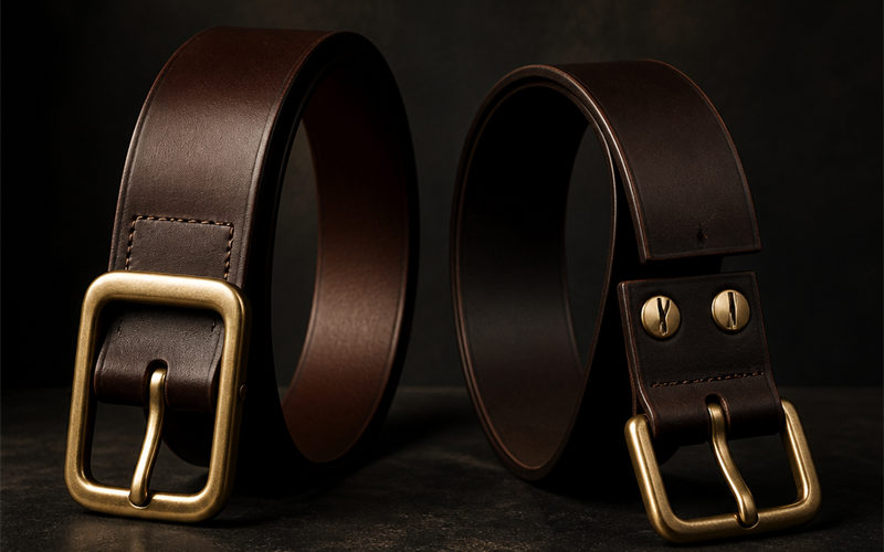 Mono-piece vs Two-piece Leather Belt Construction
