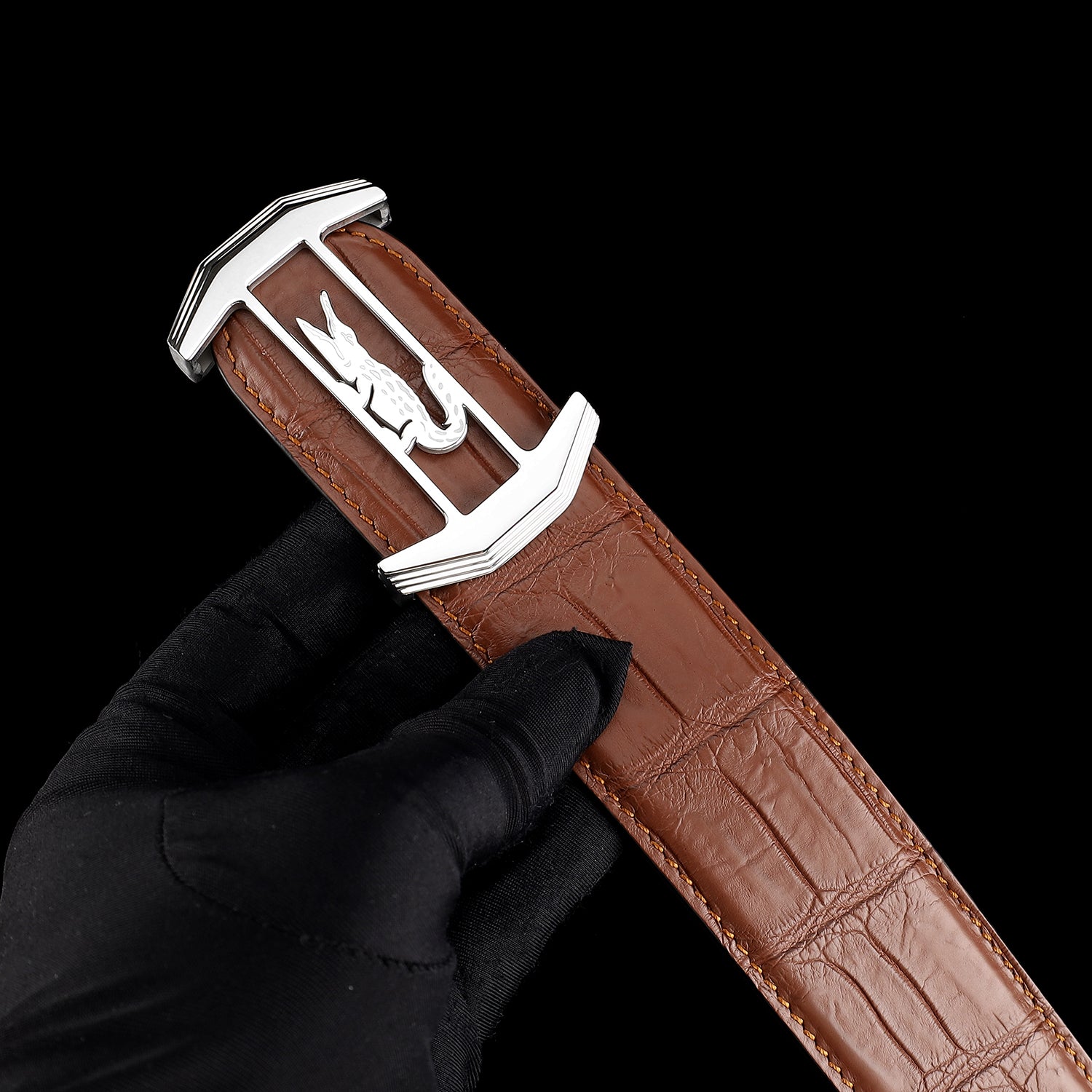 Authentic Crocodile Leather Belt for Men-Matte Finish — additional view 15 | BELTLEY