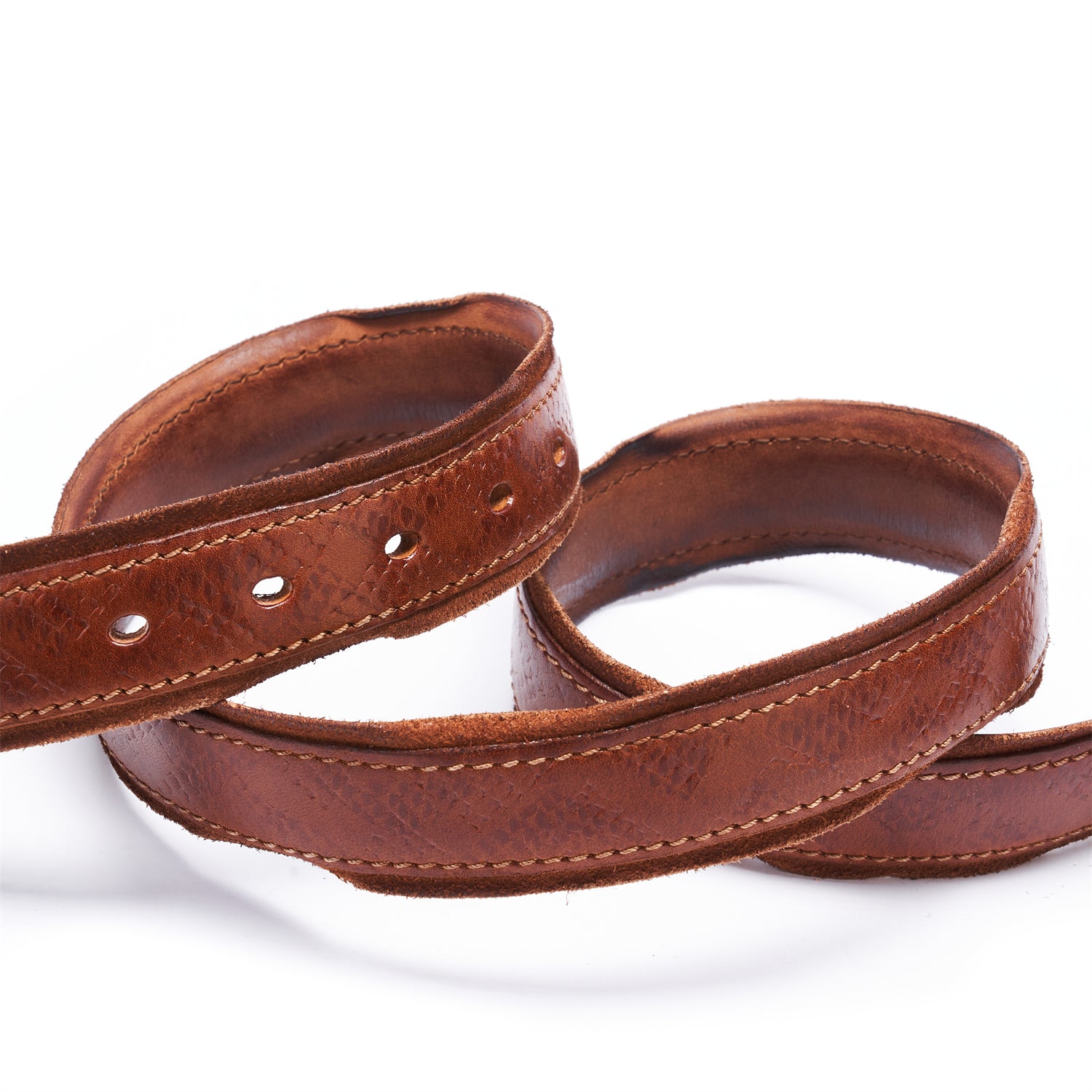 BELTLEY Handmade Brown Distressed Leather Belt For Men&Women