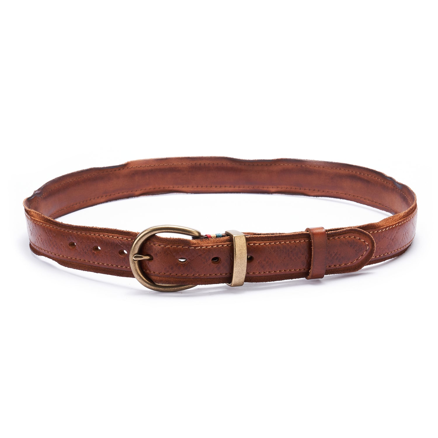 BELTLEY Handmade Brown Distressed Leather Belt For Men&Women