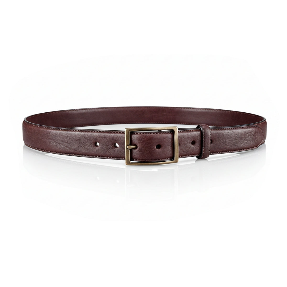 BELTLEY 1.38" Dark Purple Leather Belt for Men & Women