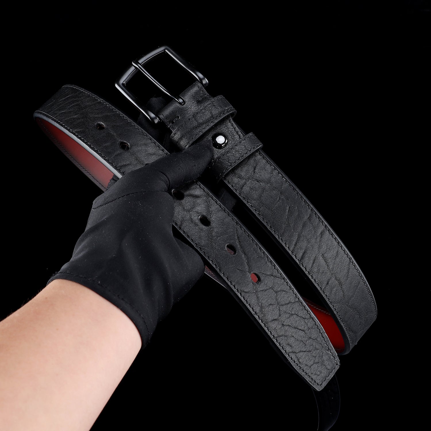 BELTLEY 1.5” Black Cowhide Casual Everyday Belt