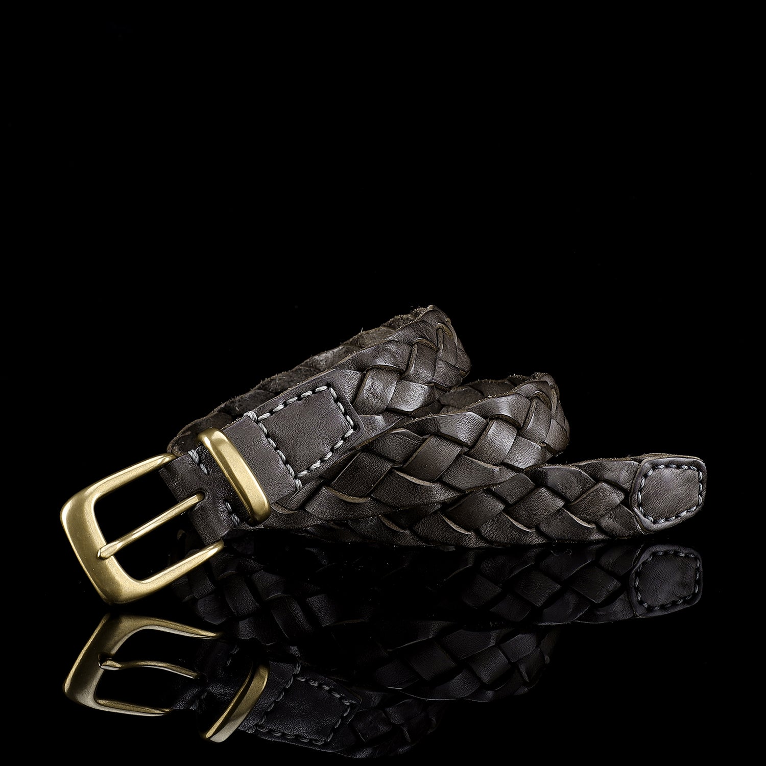 BELTLEY 30mm Hand-Woven Belt for Women |Vintage Dark Brown