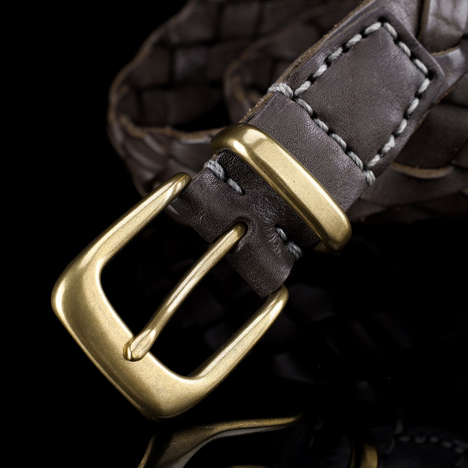 BELTLEY 30mm Hand-Woven Belt for Women |Vintage Dark Brown