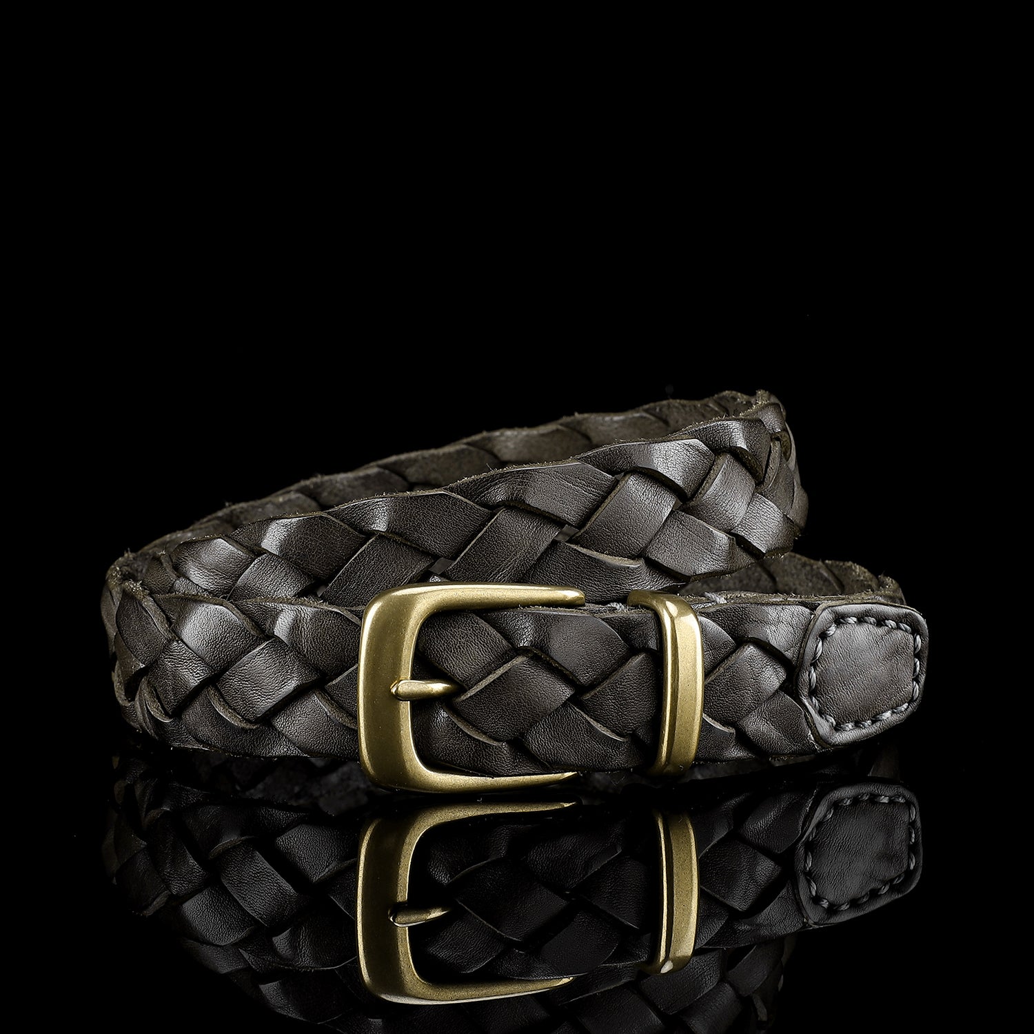 BELTLEY 30mm Hand-Woven Belt for Women |Vintage Dark Brown