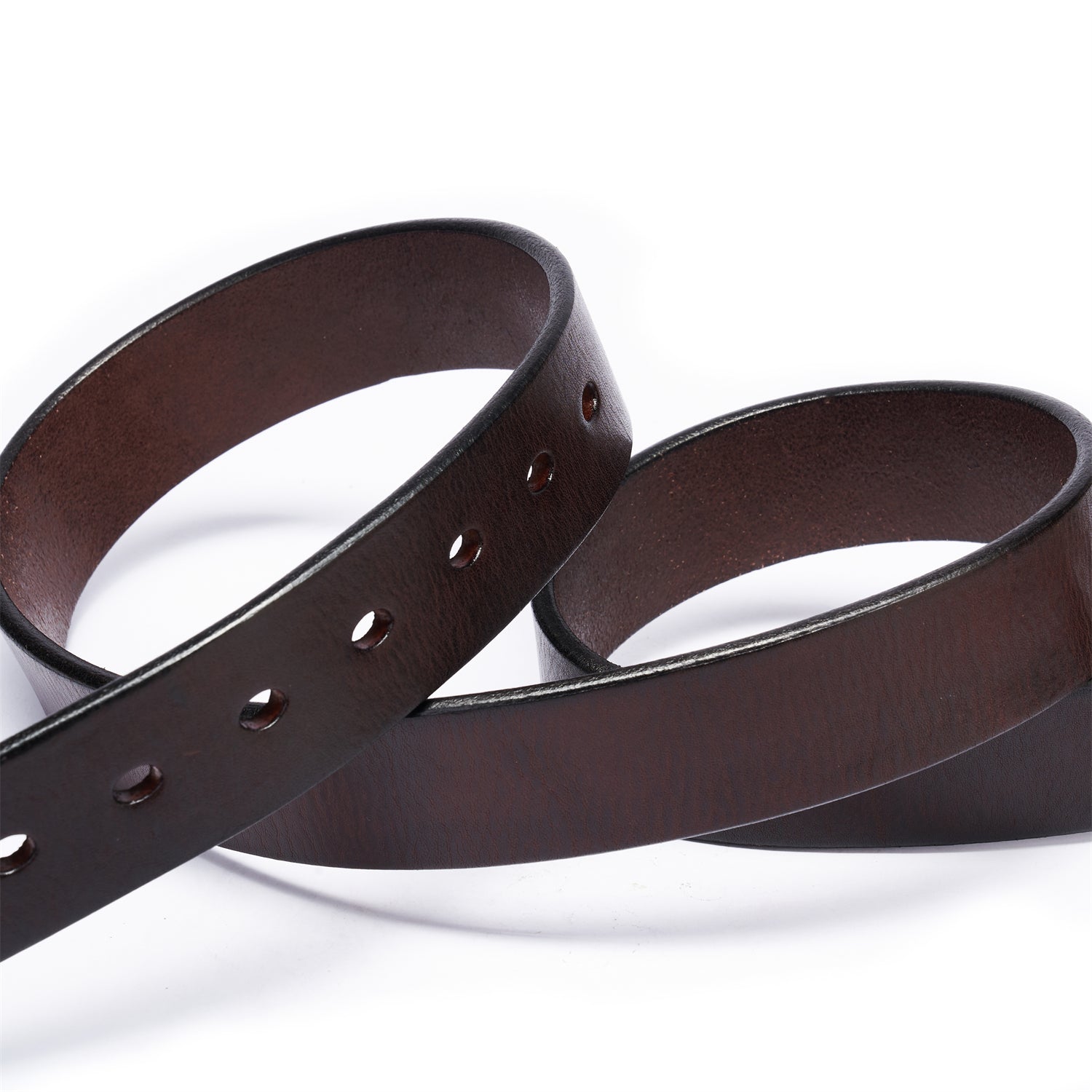 BELTLEY Architect Series Belt & Oxblood Black Leather With Patinated Brass Hardware