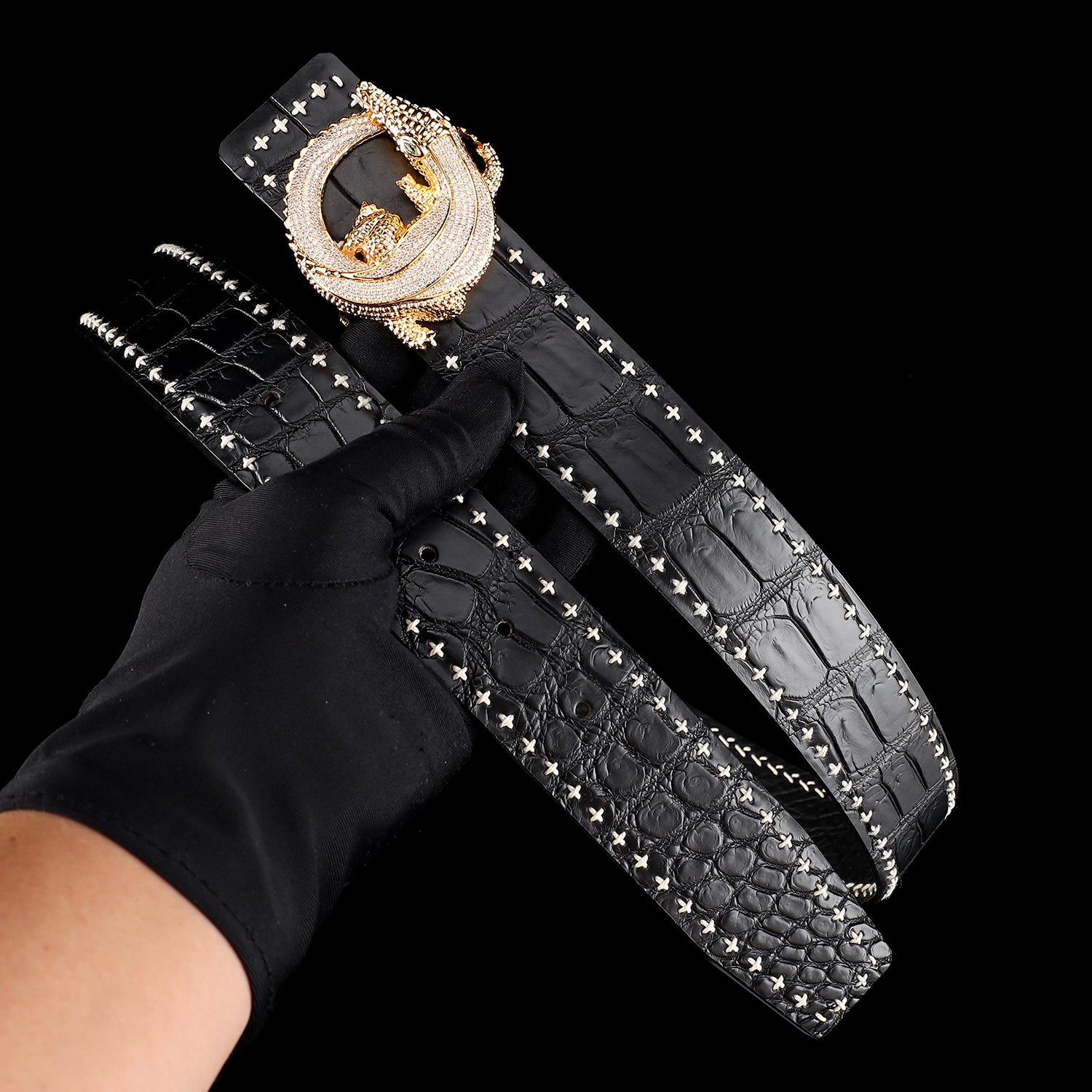 Black Crocodile Leather Belt -Unique BELT Buckle — packaging | BELTLEY