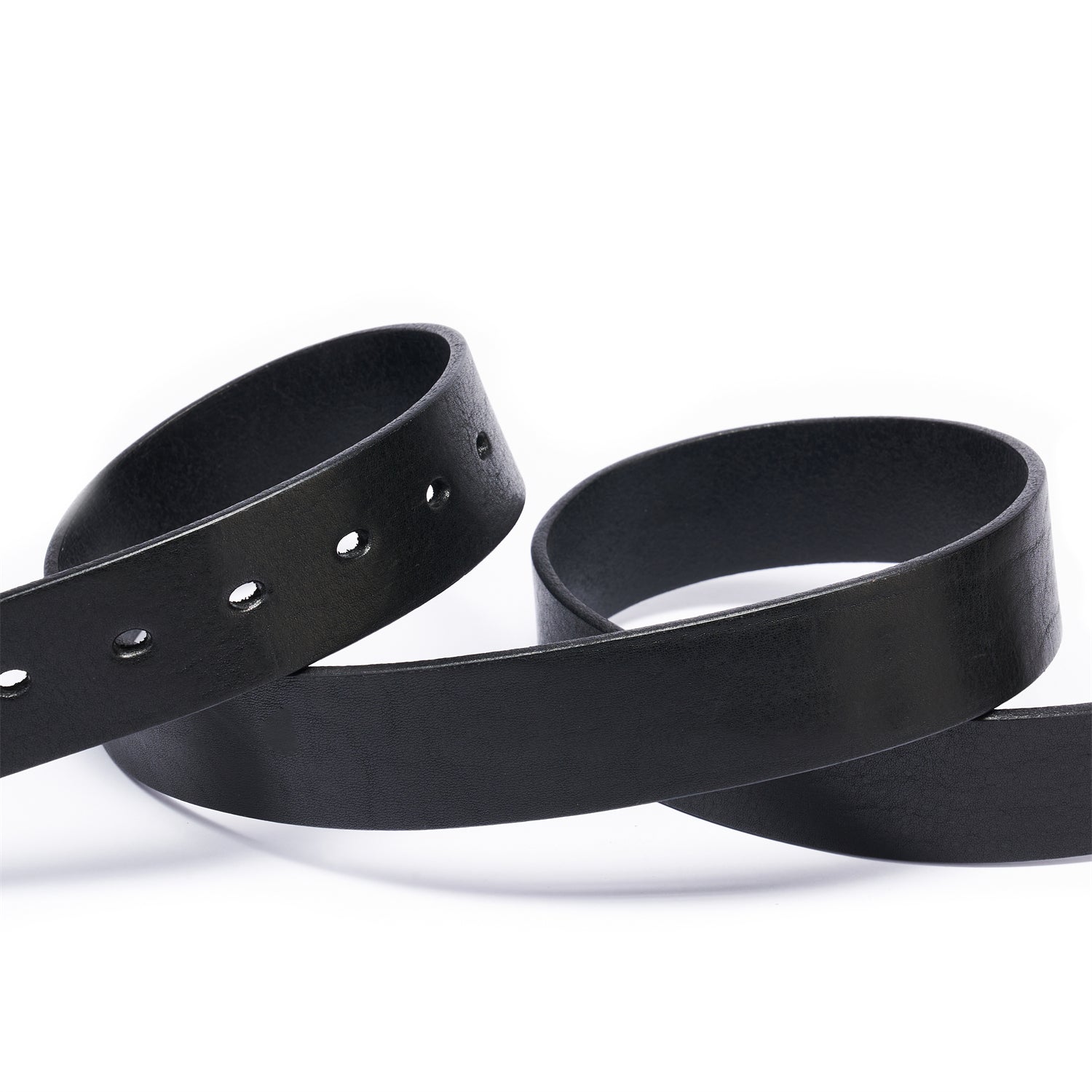 BELTLEY Black Everyday Leather Belt 1.5” - Full Grain SS Buckle