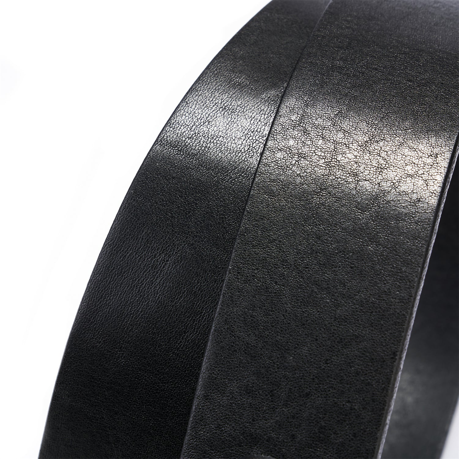 BELTLEY Black Everyday Leather Belt 1.5” - Full Grain SS Buckle