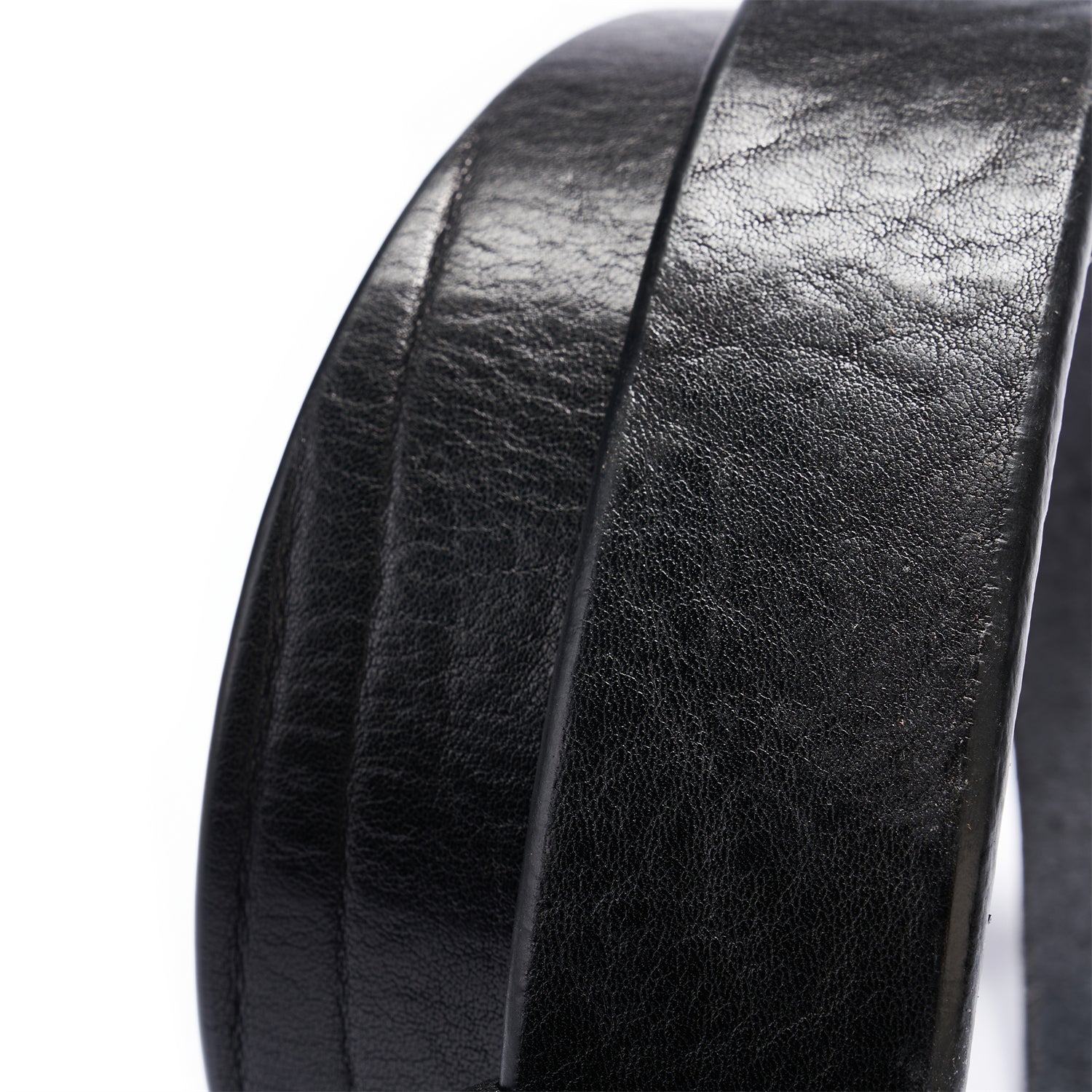 BELTLEY Black Heavy-Duty Full Grain Leather Rugged Belt with Suede Backing