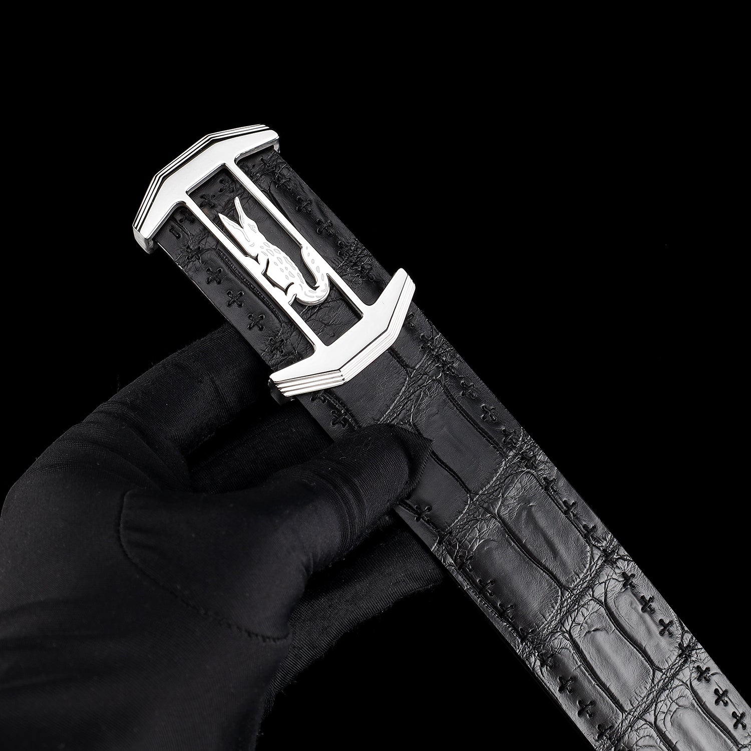 Black Real Crocodile Leather Belt For Men — packaging | BELTLEY