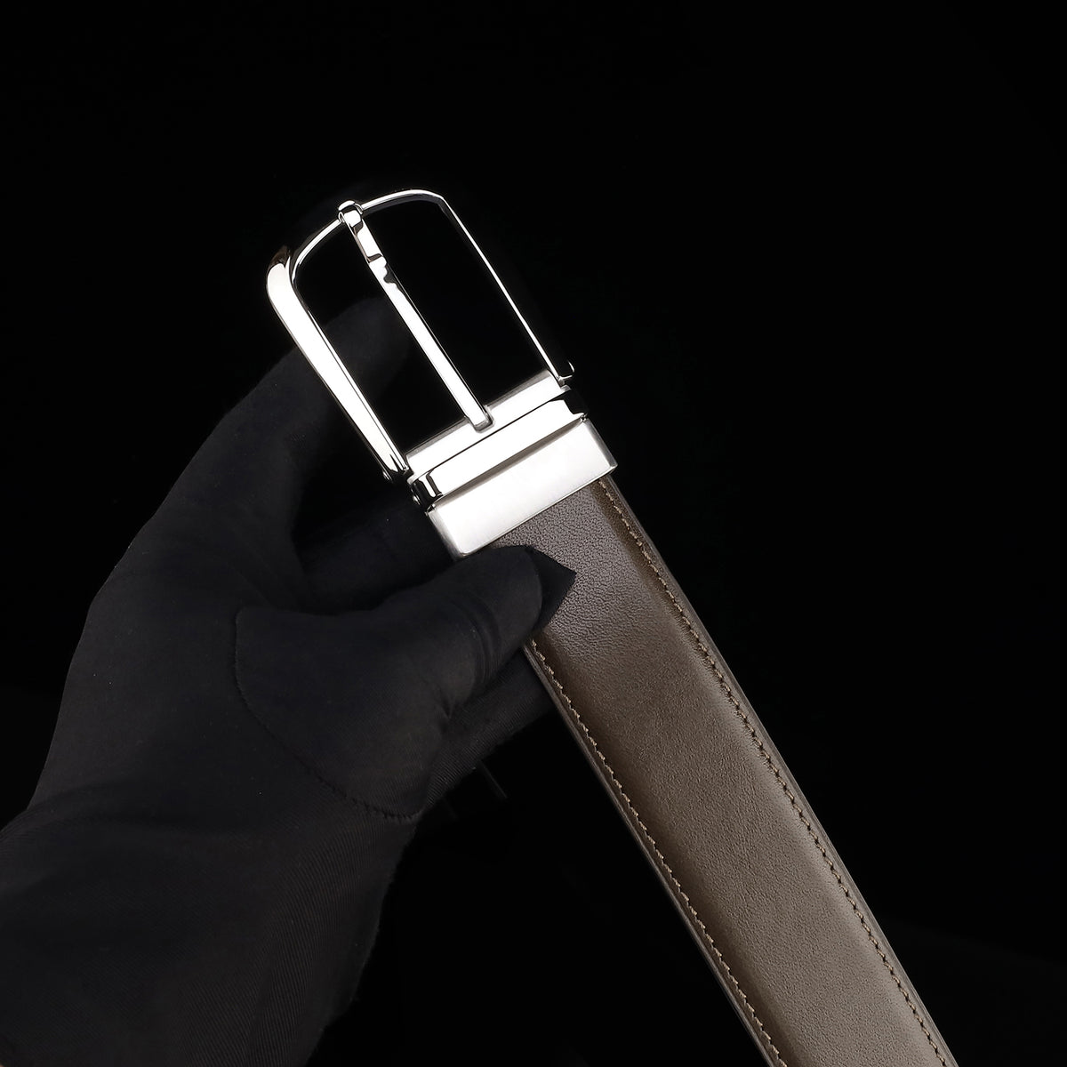 BELTLEY Brown Calfskin Leather Belt Size 30-48 Inches