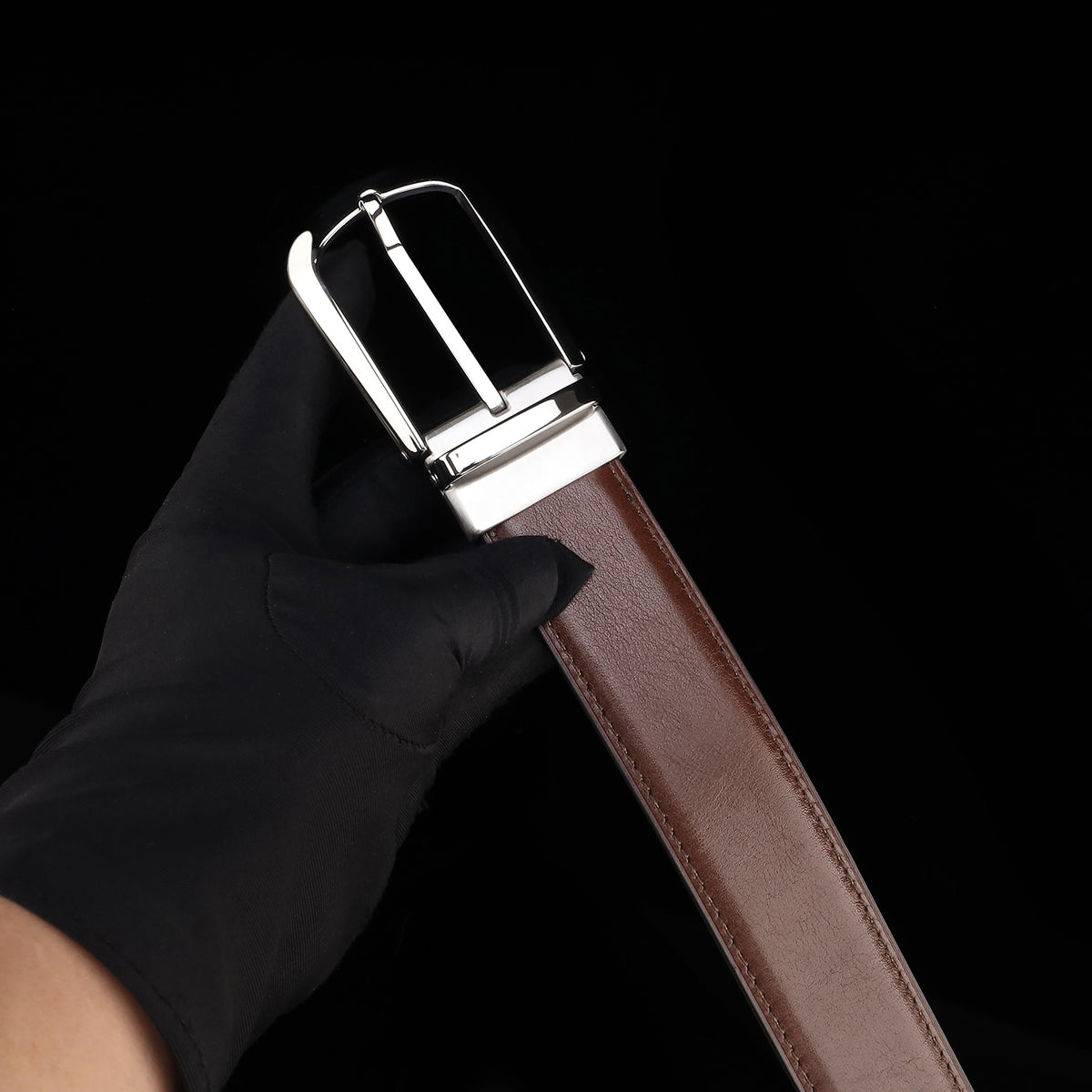 BELTLEY Brown Calfskin Leather Belt Size 30-48 Inches