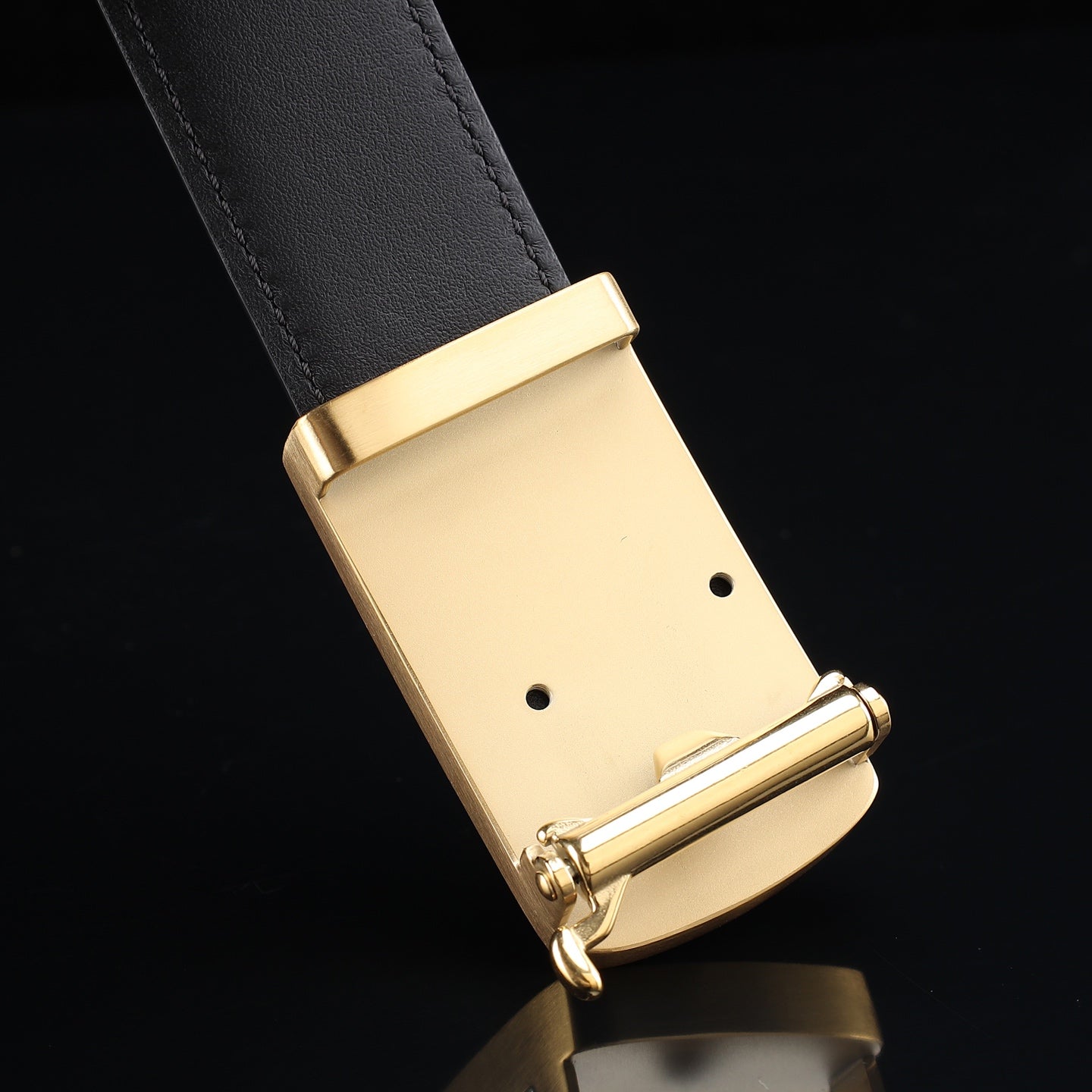 BELTLEY Brown Genuine Crocodile Leather Ratchet Belt Width 38mm