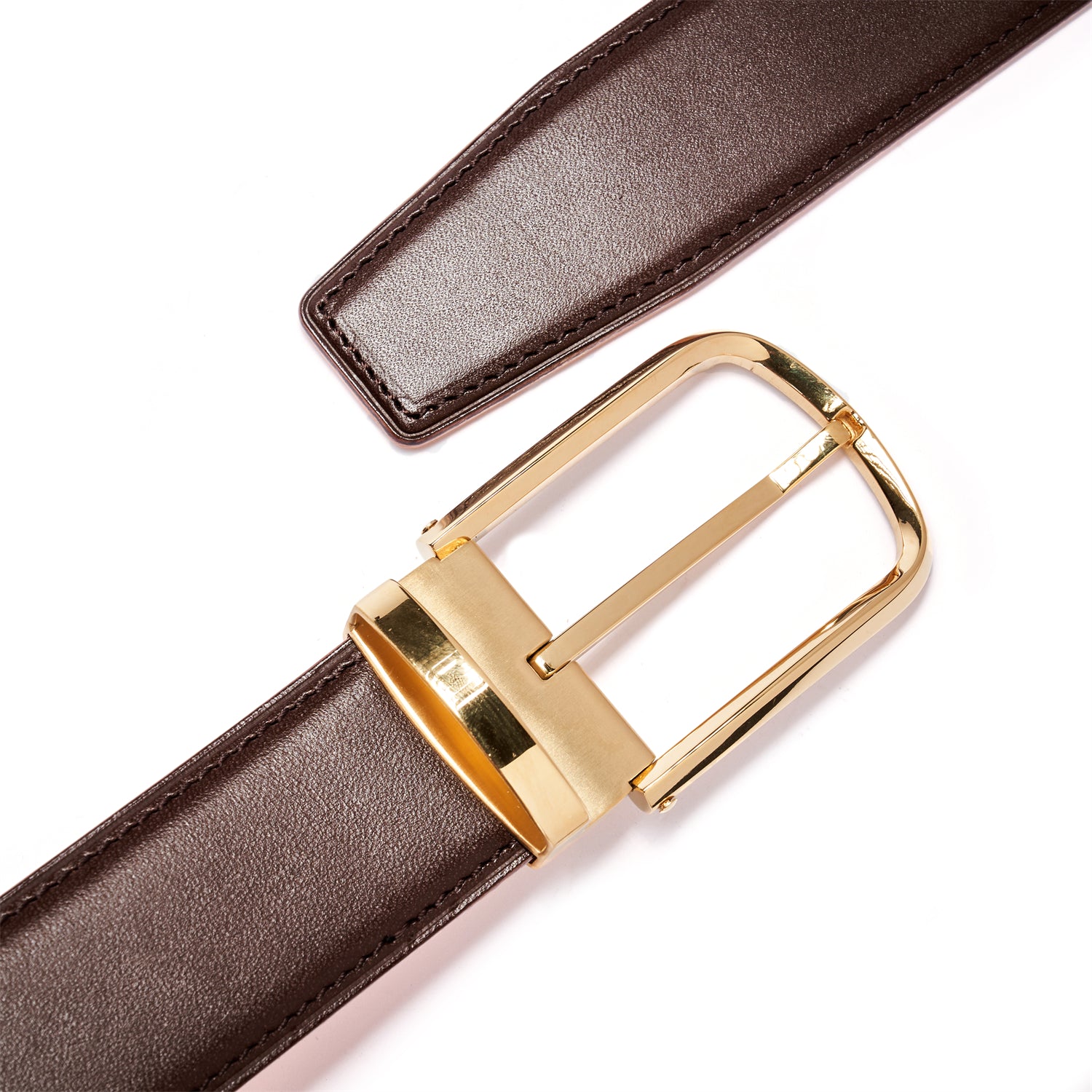 BELTLEY Brown Japanese Oak Vegetable-Tanned Leather Dress Belt-1.5"