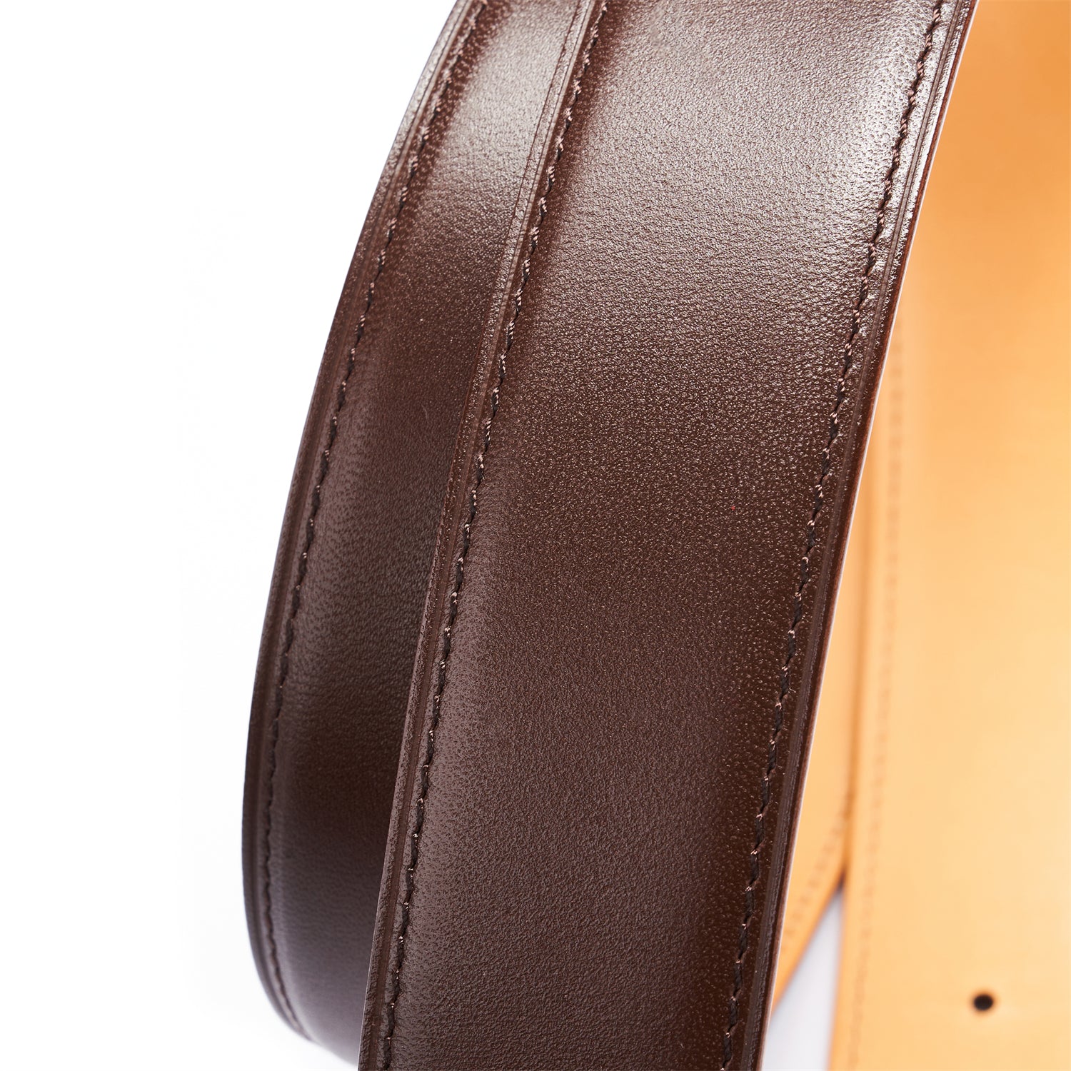 BELTLEY Brown Japanese Oak Vegetable-Tanned Leather Dress Belt-1.5"