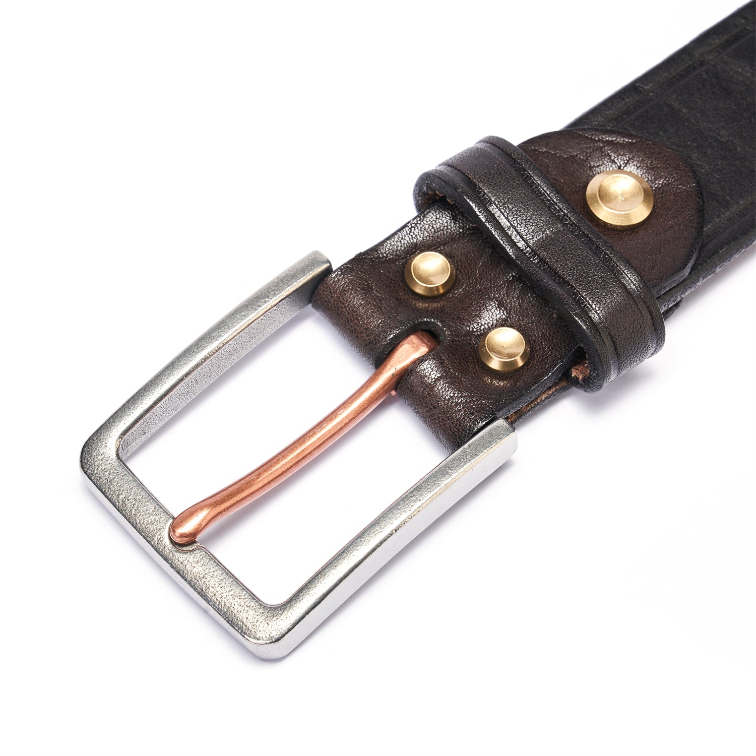 BELTLEY Casual Black Belt 1.5 - Full-Grain Leather & Stainless Steel Buckle