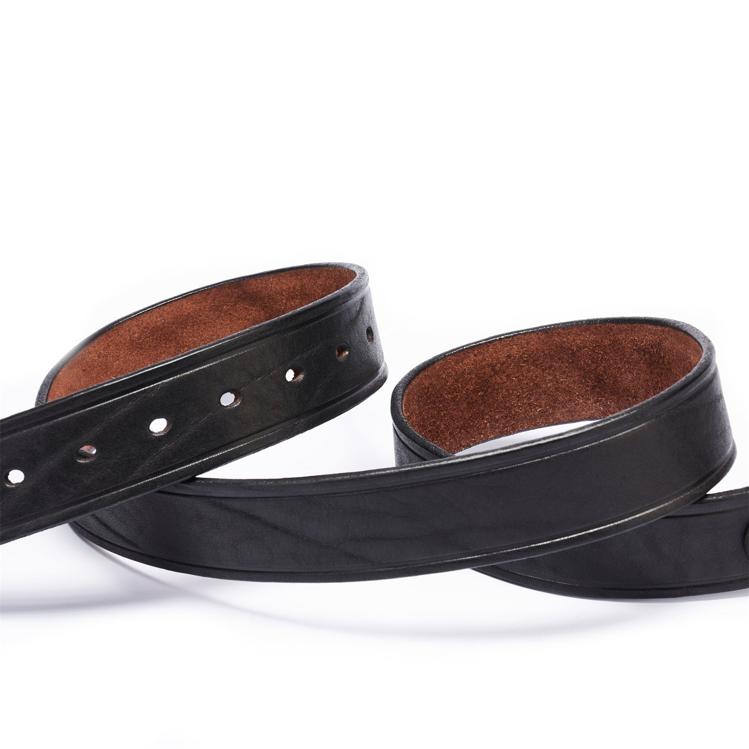 BELTLEY Casual Black Belt 1.5 - Full-Grain Leather & Stainless Steel Buckle