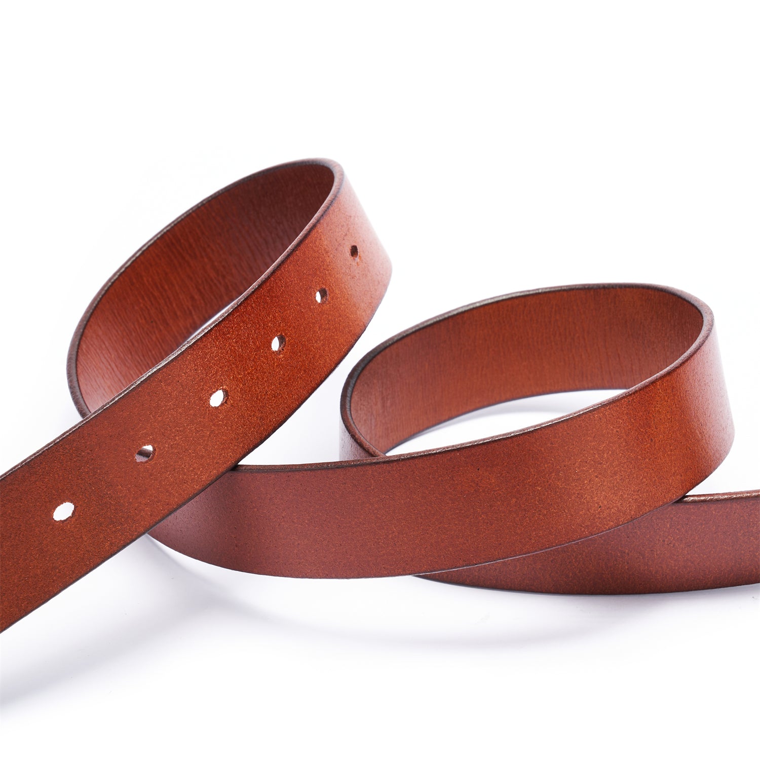 BELTLEY Chestnut Full Grain Leather Belt-Unisex 1.25 Inches