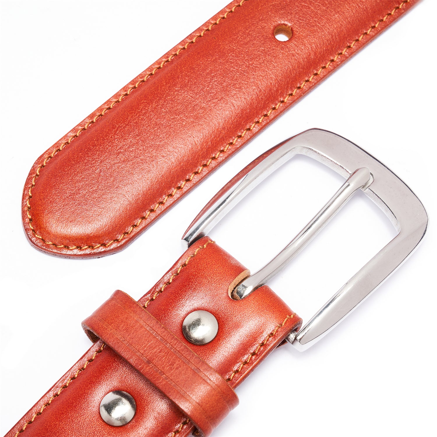 BELTLEY Heritage Dual-Layer Belt – 1.5“ Full-Grain Leather in Brown