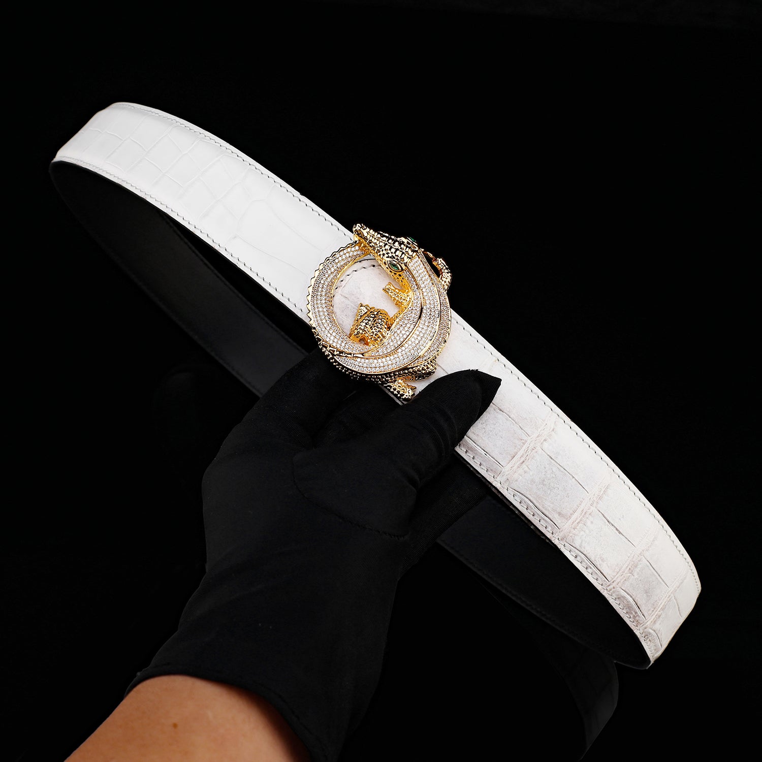 BELTLEY Designer Himalayan Crocodile Belt for Men