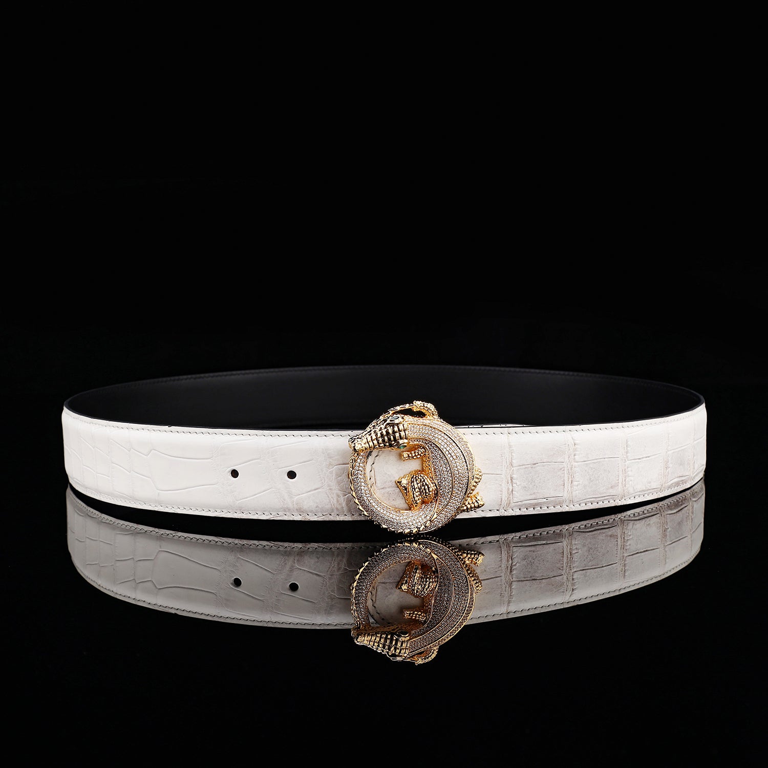 BELTLEY Designer Himalayan Crocodile Belt for Men