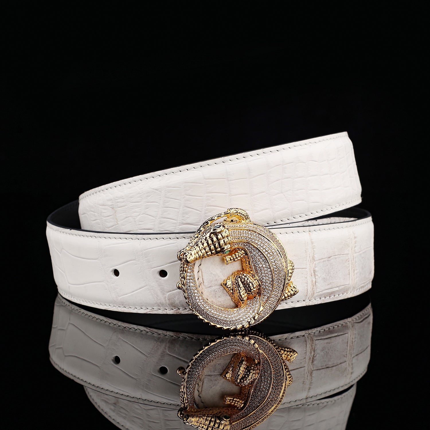 BELTLEY Designer Himalayan Crocodile Belt for Men