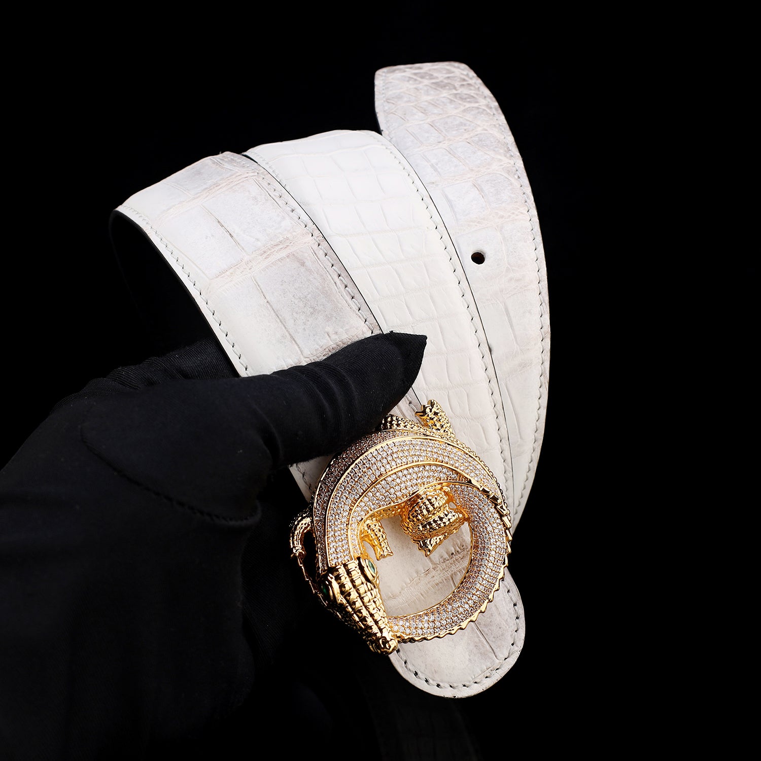 BELTLEY Designer Himalayan Crocodile Belt for Men