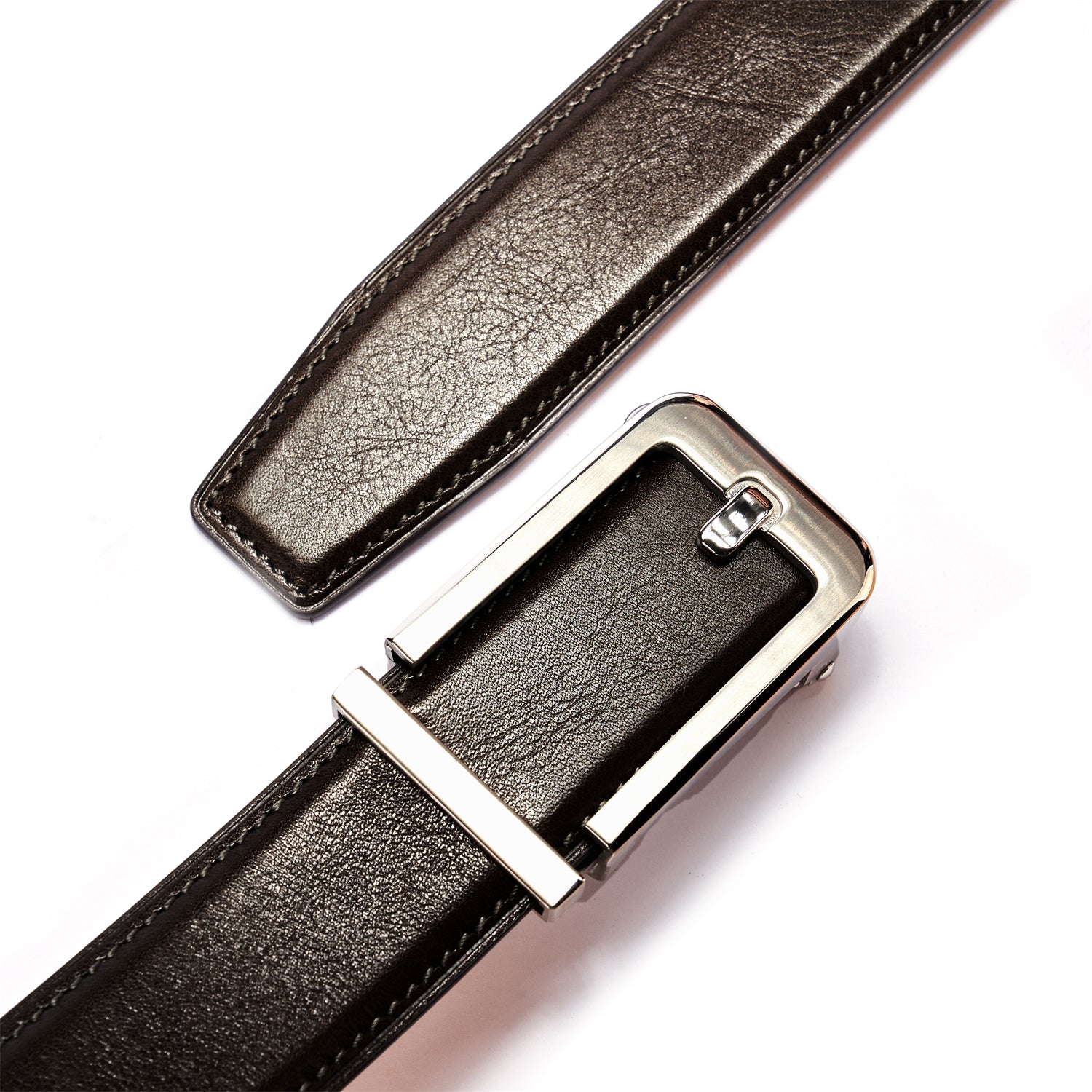 BELTLEY Espresso Italian Full-Grain Leather Belt with Japanese Oak Leather Base Layer