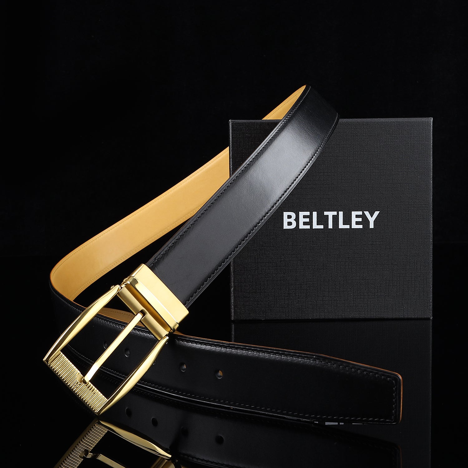 BELTLEY Genuine Calfskin Everyday Belt