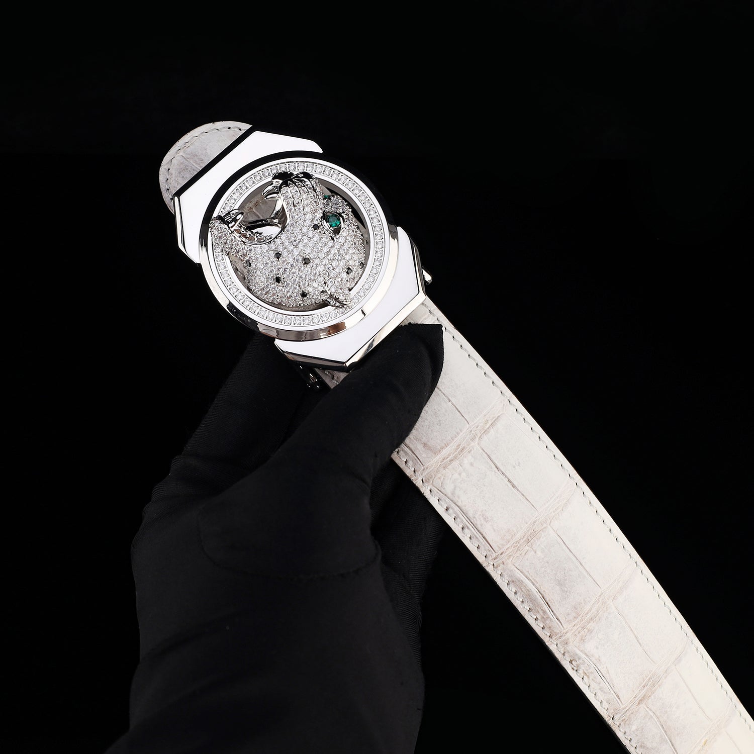 BELTLEY Genuine Himalayan Crocodile Belt for Men