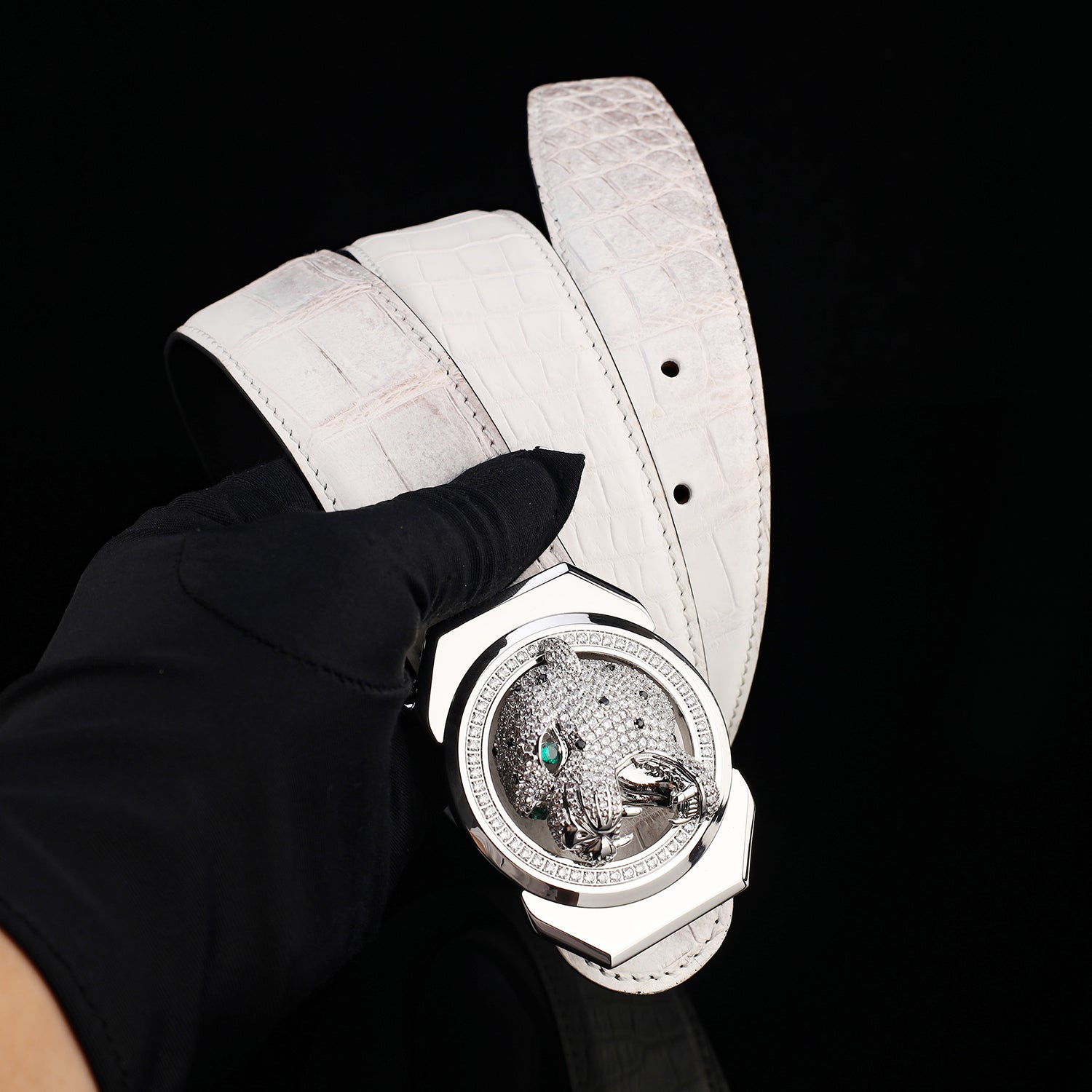BELTLEY Genuine Himalayan Crocodile Belt for Men