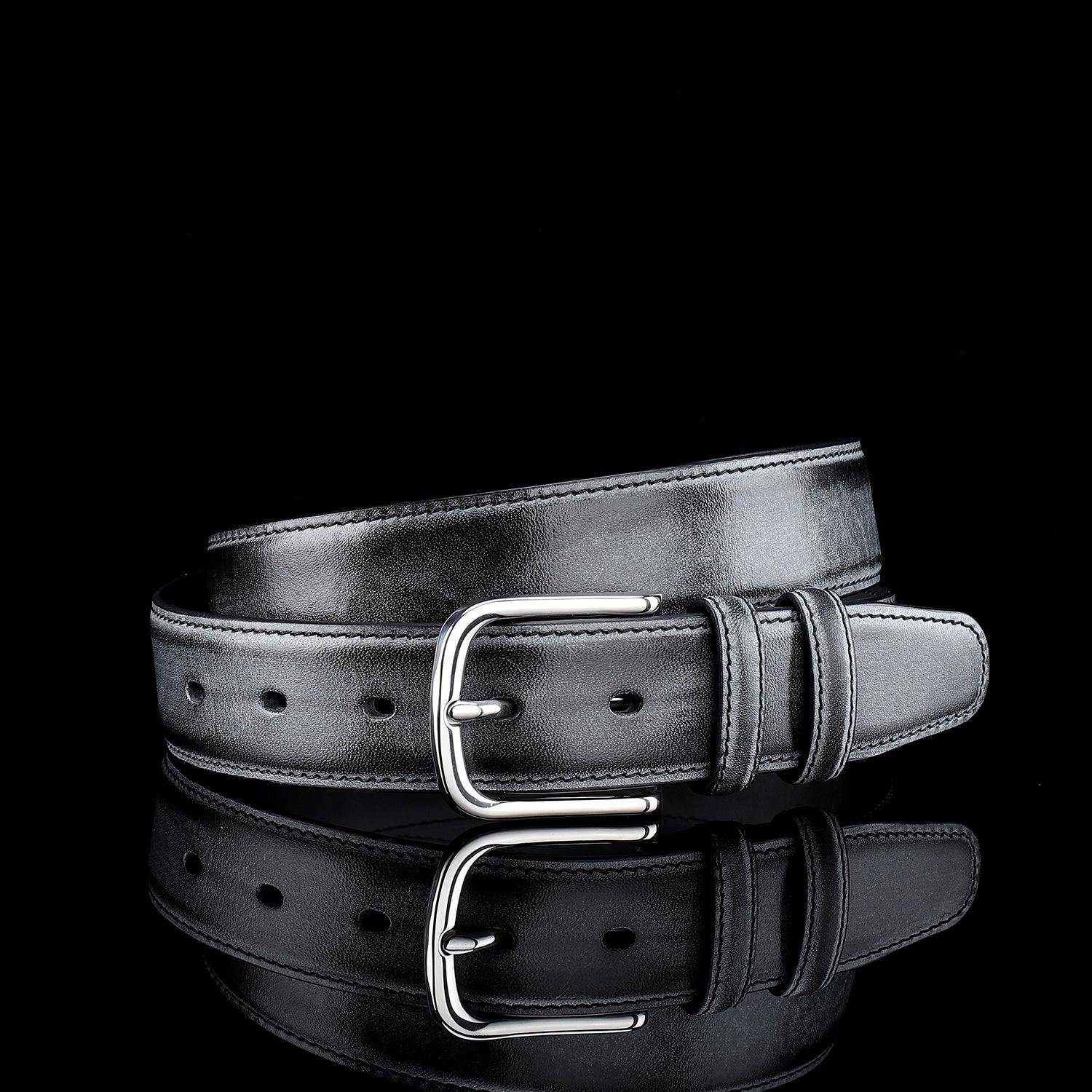 BELTLEY Genuine Leather Waxed Belt for Men and Women