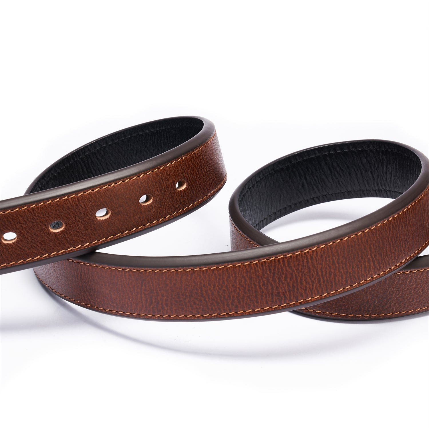 BELTLEY Heavy Duty 1.5 Belt - Double-Layer Full-Grain Leather in Saddle Brown