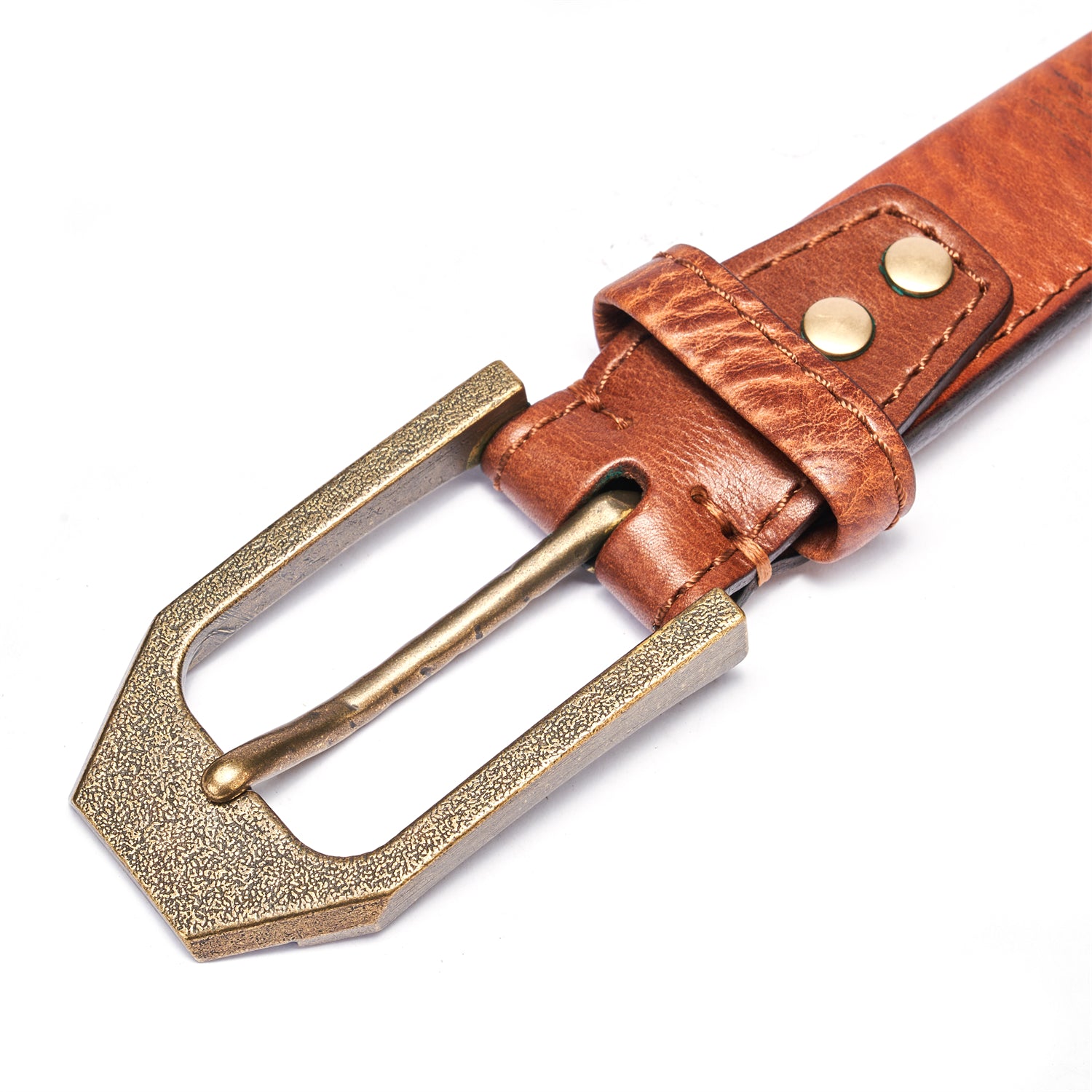 BELTLEY Khaki Heritage Belt 1.5" Super Heavy Duty -Antique Brass Buckle