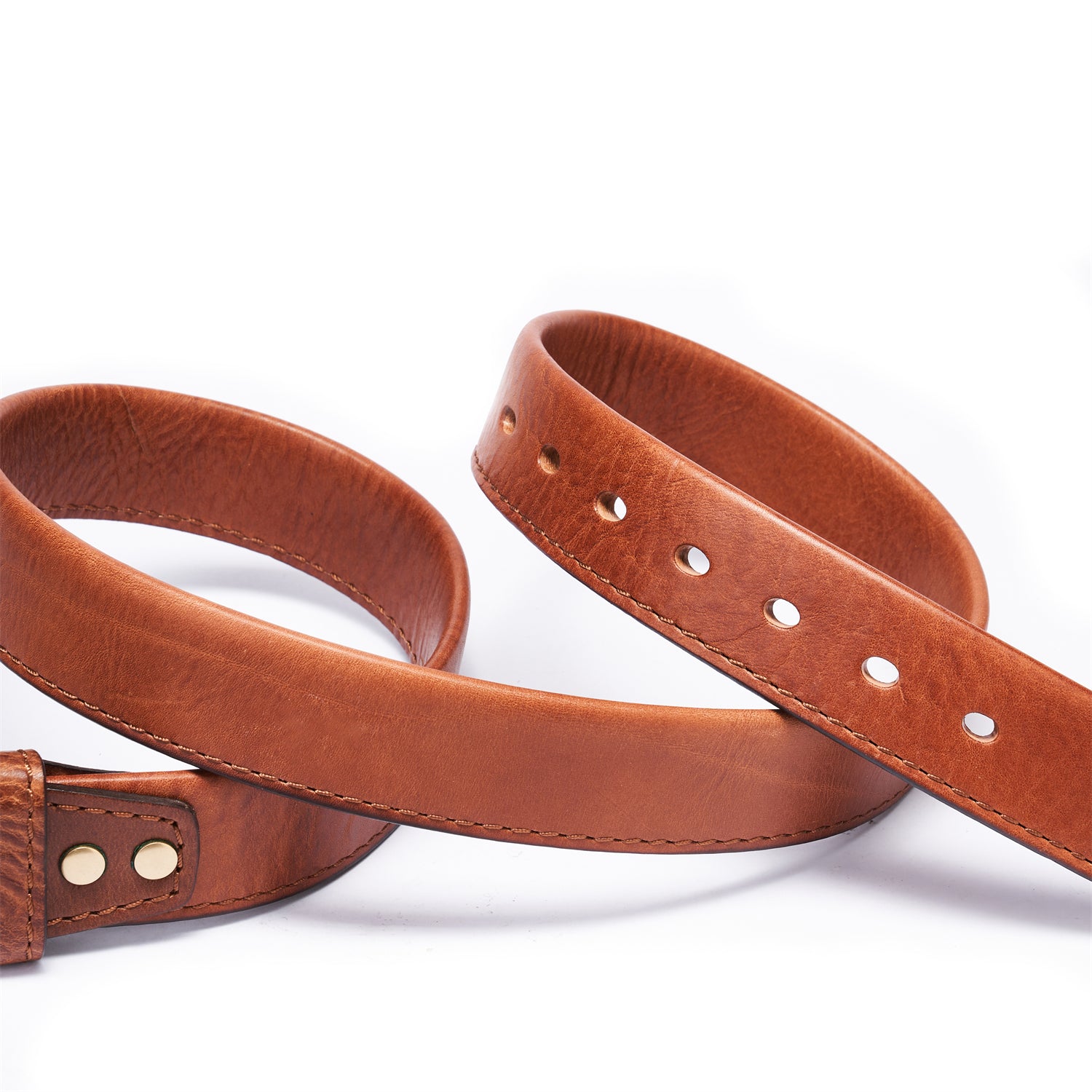 BELTLEY Brown Heritage Belt 1.5" Super Heavy Duty -Antique Brass Buckle