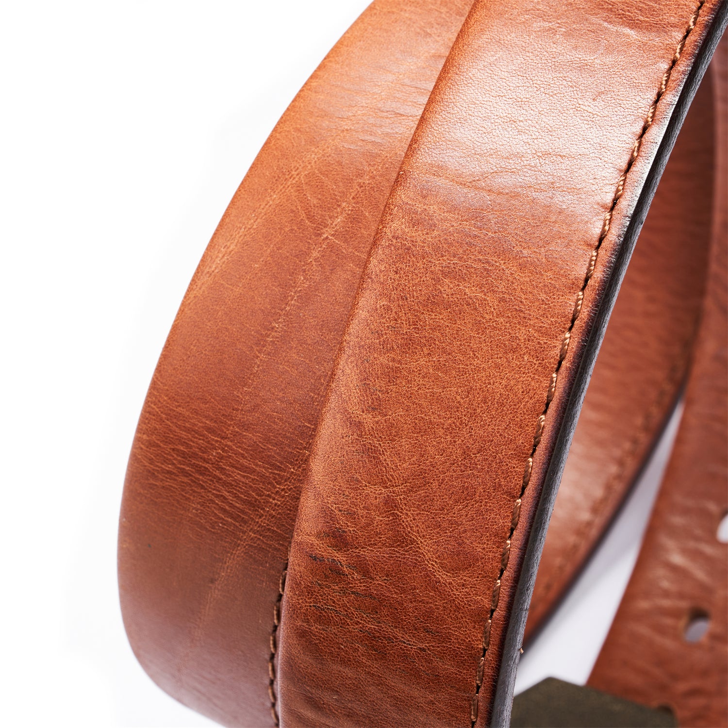 BELTLEY Brown Heritage Belt 1.5" Super Heavy Duty -Antique Brass Buckle