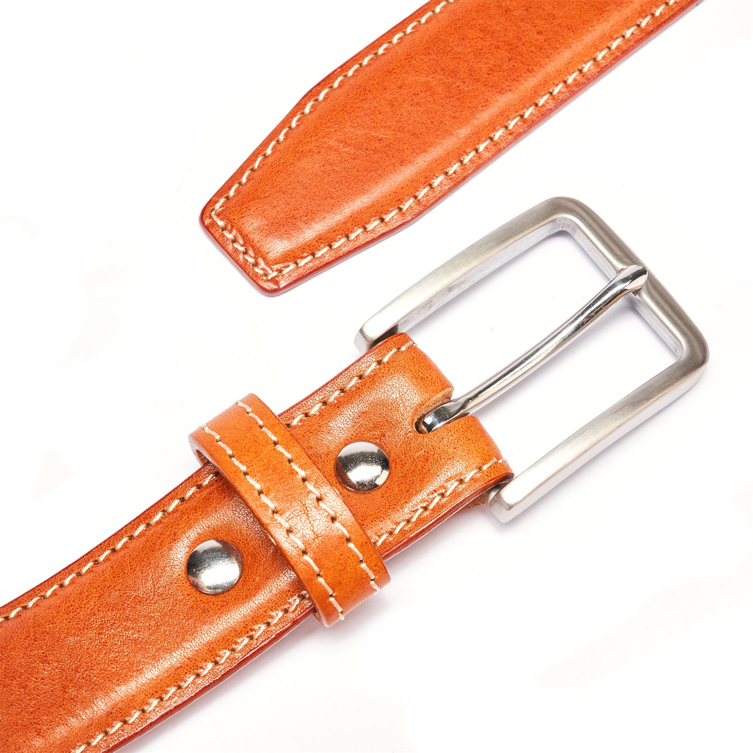BELTLEY Khaki Heritage Belt – 1.38“ Double-Layer Full-Grain Leather (Unisex)