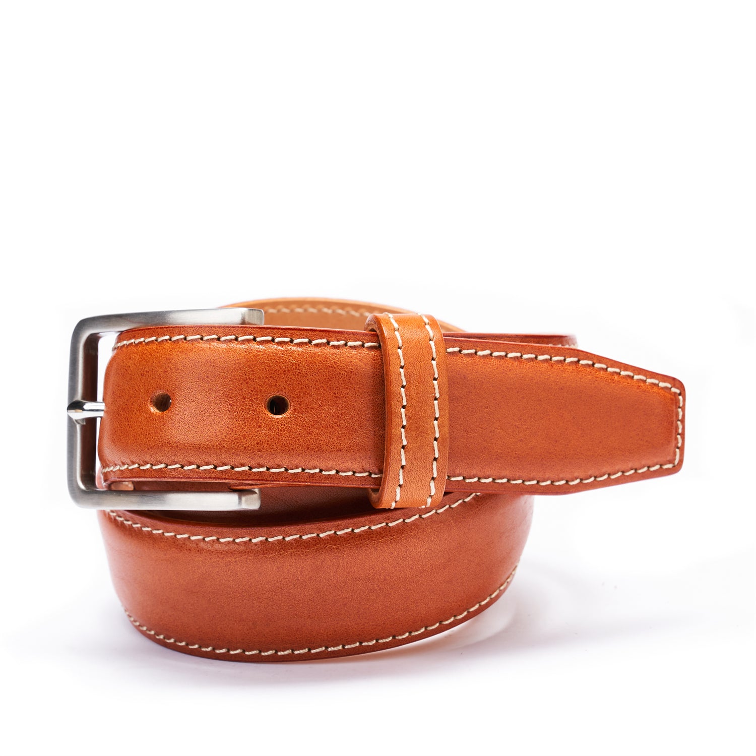 BELTLEY Khaki Heritage Belt – 1.38“ Double-Layer Full-Grain Leather (Unisex)