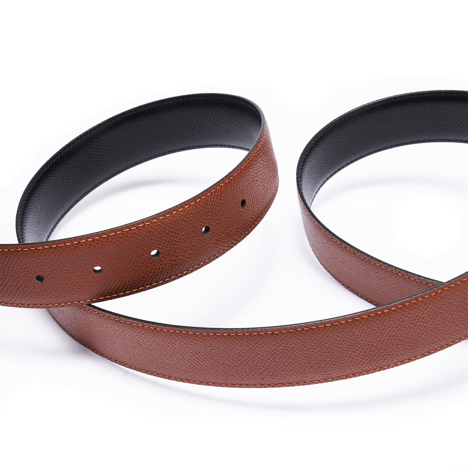 BELTLEY Light Luxury Reversible Brown/Black Belt 1.38" Width