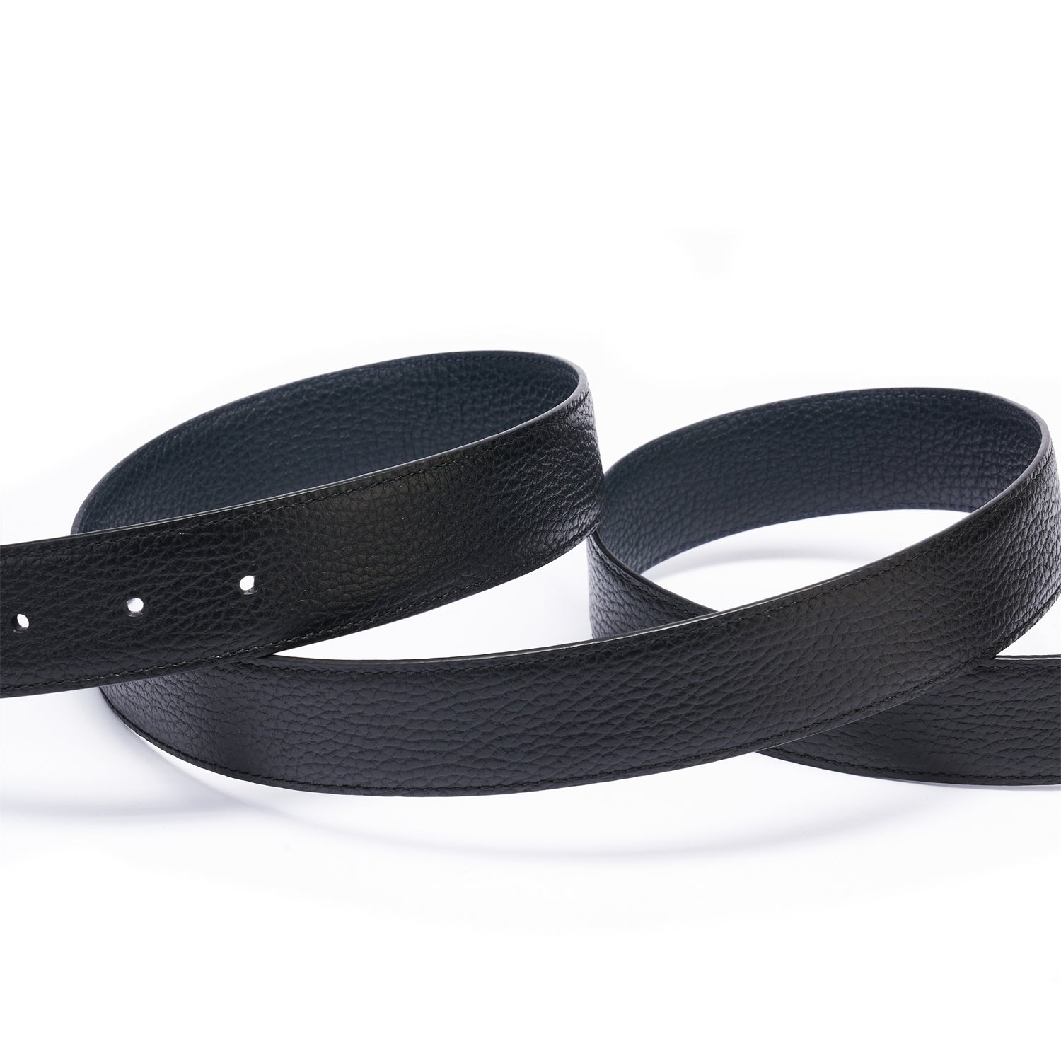 BELTLEY LuxeAffair Reversible Black/Navy Blue Belt 1.38" Width