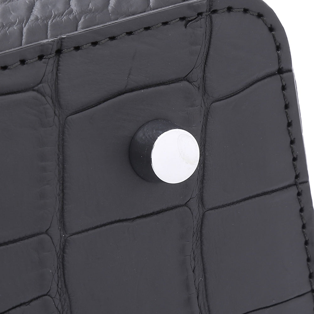 BELTLEY Luxury Women's Black Matte Nile Crocodile Bag