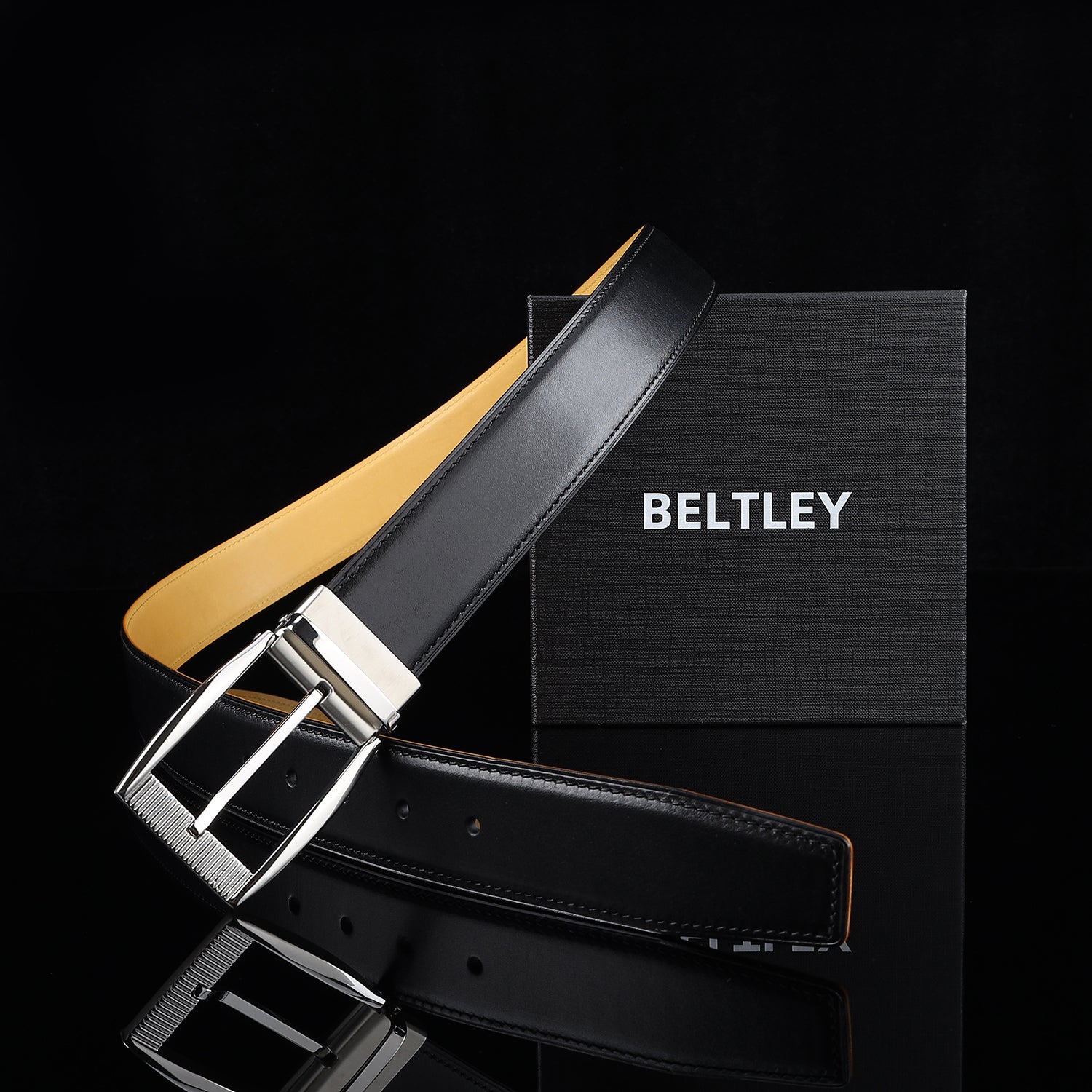 BELTLEY Men's Calfskin Casual Belt – Everyday Belt