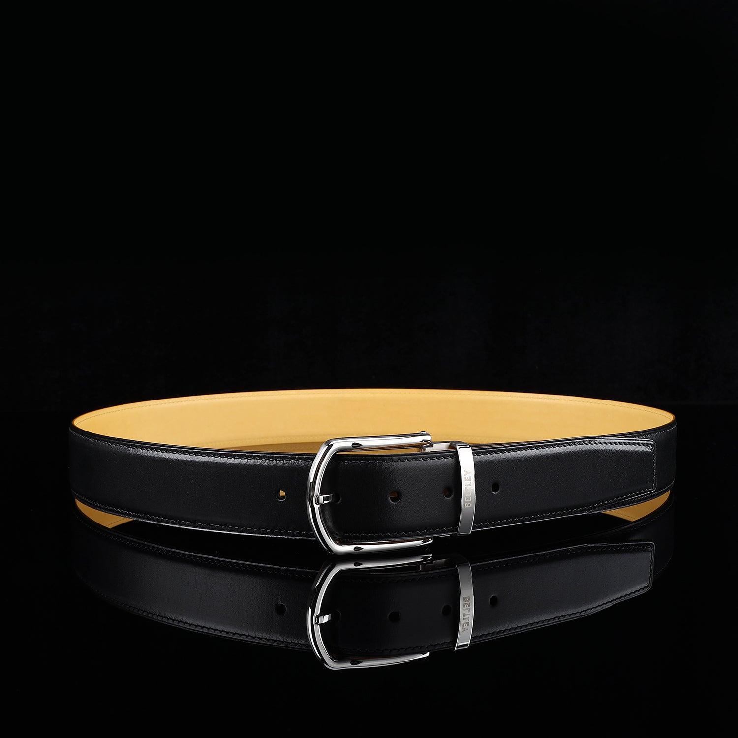 BELTLEY Men’s Calfskin Dress Belt – Business Casual Belt