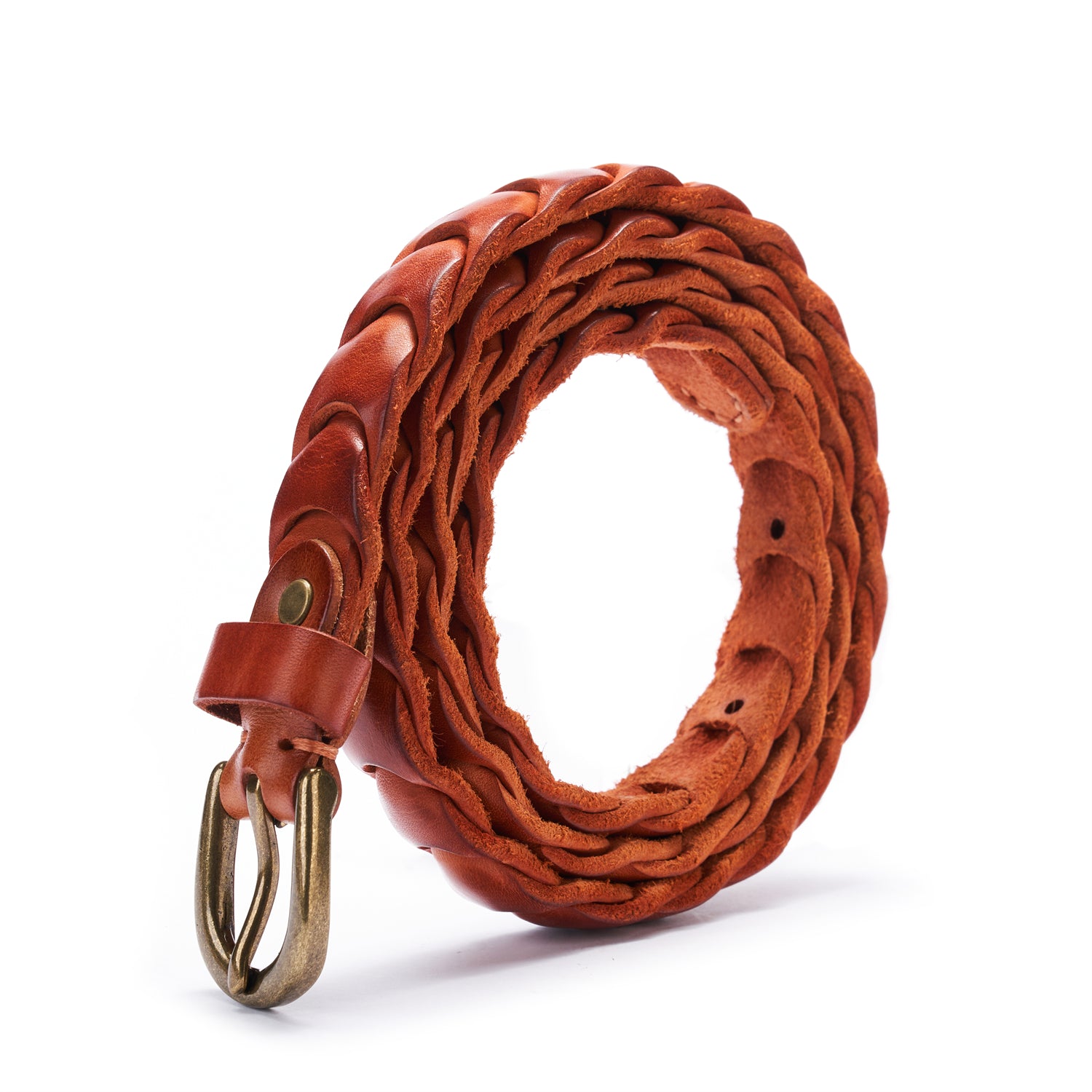 Orange Hand-Woven Belt For Lady 20mm By BELTLEY