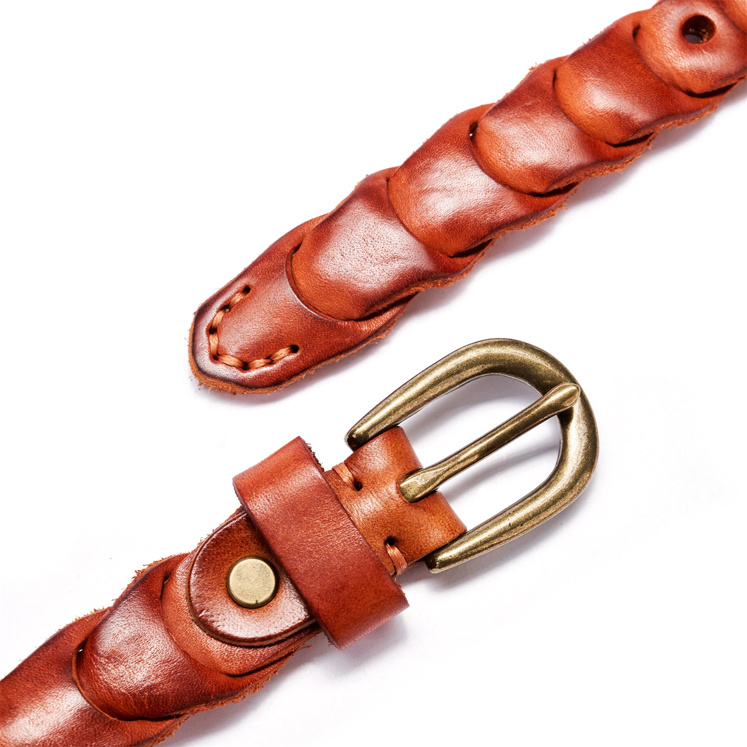 Orange Hand-Woven Belt For Lady 20mm By BELTLEY