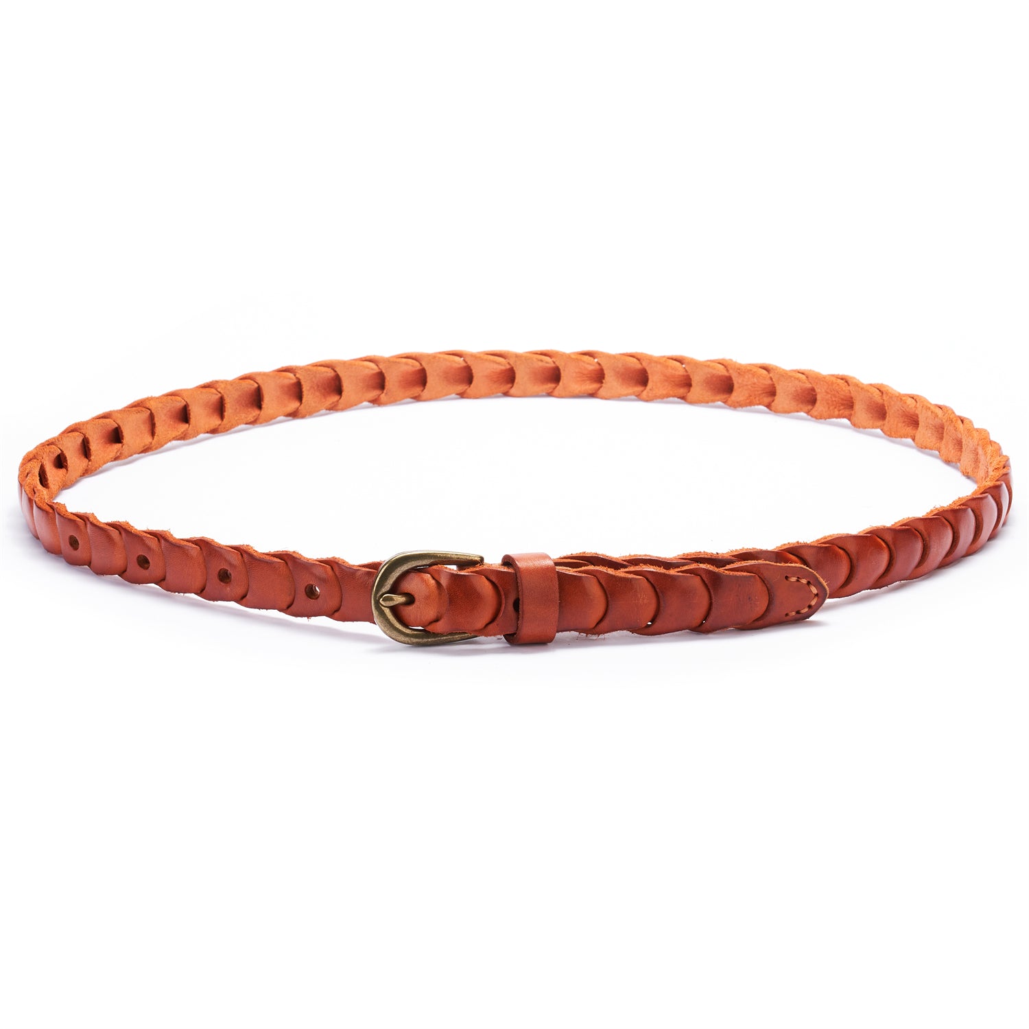 Orange Hand-Woven Belt For Lady 20mm By BELTLEY